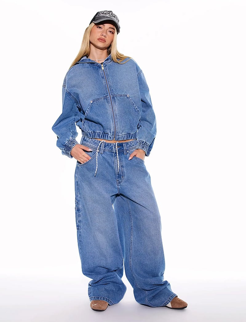 ABRAND - HOODED BOMBER JACKET ASHTONASHTON - kevadjoped - blue - 4