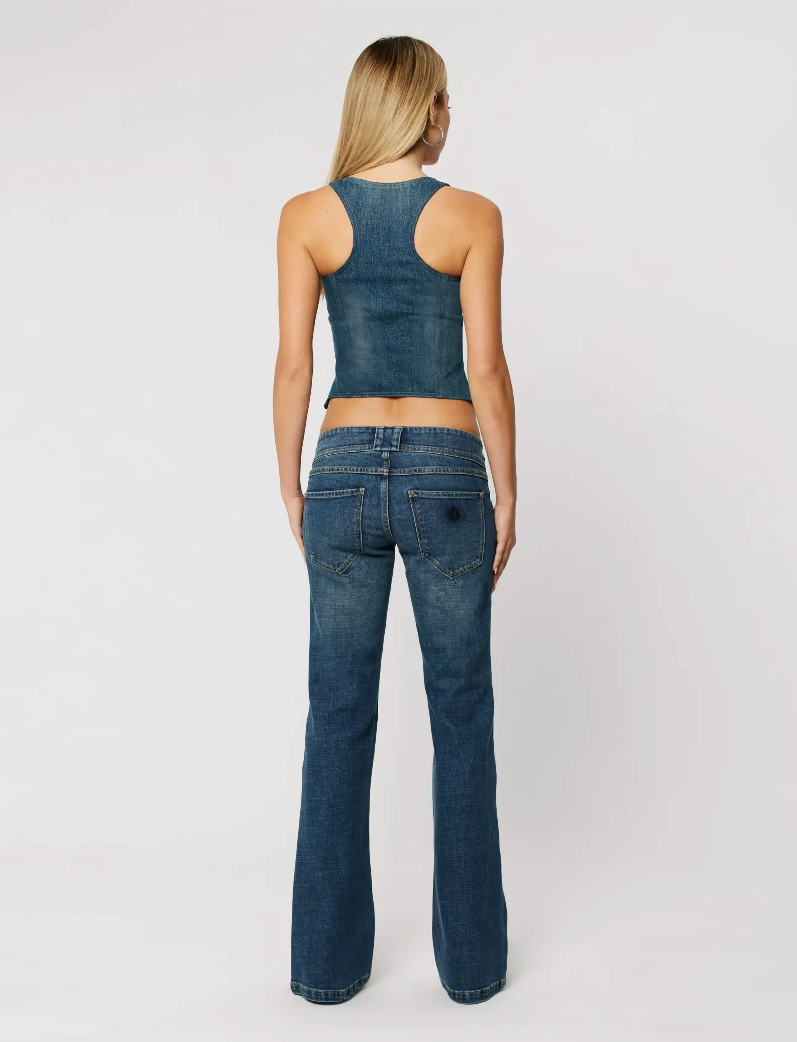 ABRAND - 00 SUPER LOW KICK ANDYANDY - bootcut jeans - blue - 3
