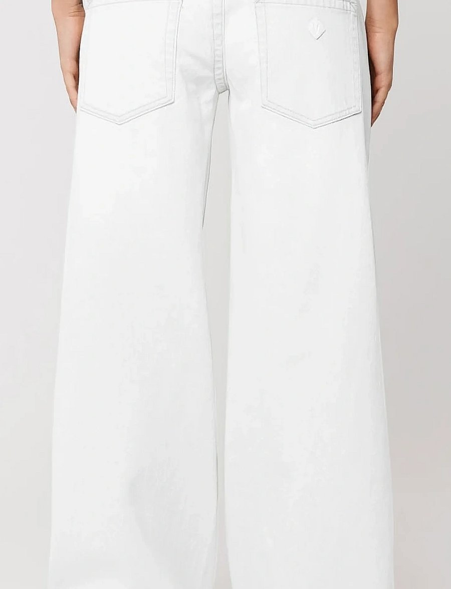 ABRAND - 00 SUPER LOW WIDE WHITE RCY WHITE - wide leg jeans - white - 4