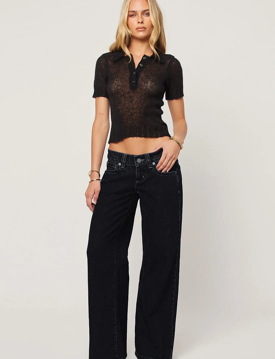 ABRAND - 00 SUPER LOW WIDE HEIDI - vida jeans - blue - 0
