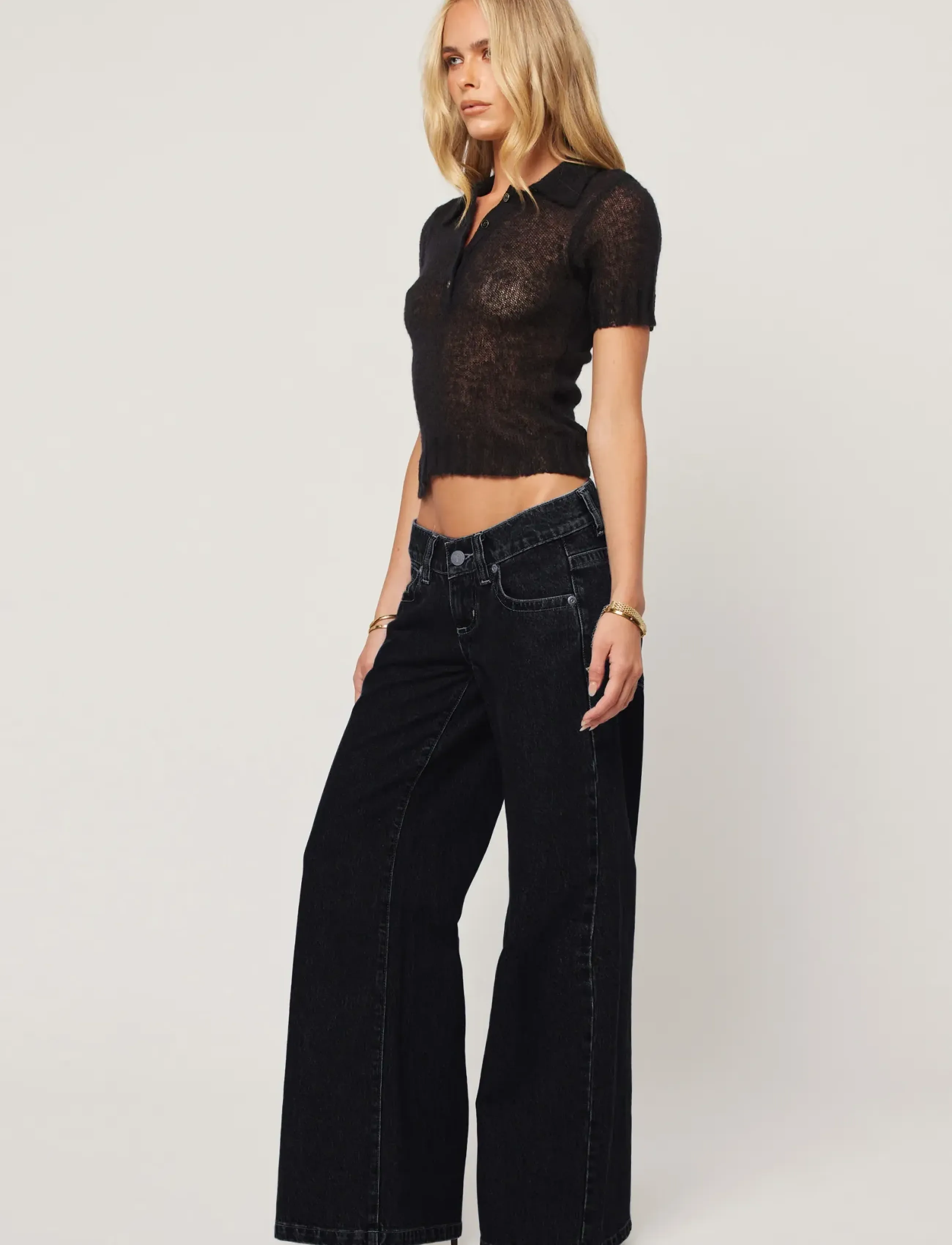 ABRAND - 00 SUPER LOW WIDE HEIDI - vida jeans - blue - 4