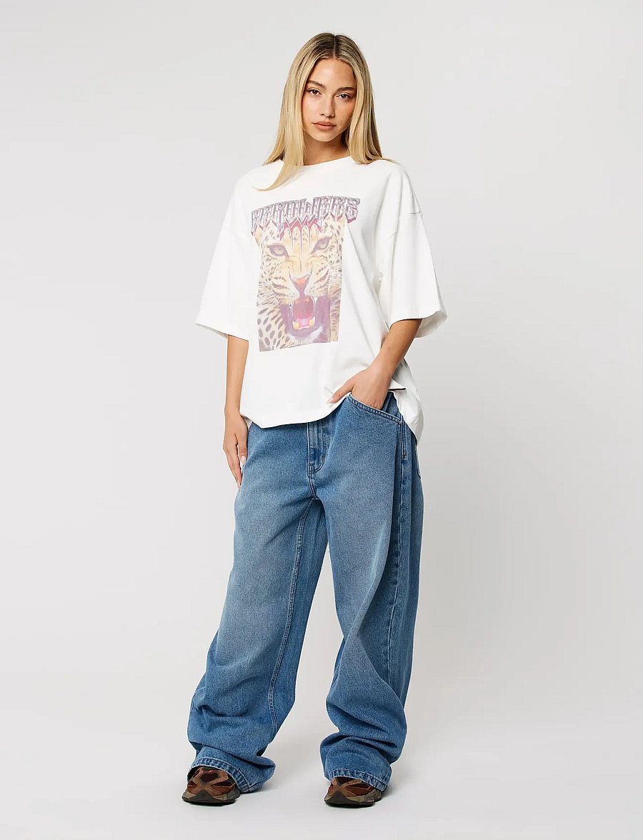 ABRAND - 95 MID SUPER BAGGY ASHTONASHTON - hosen mit weitem bein - blue - 3