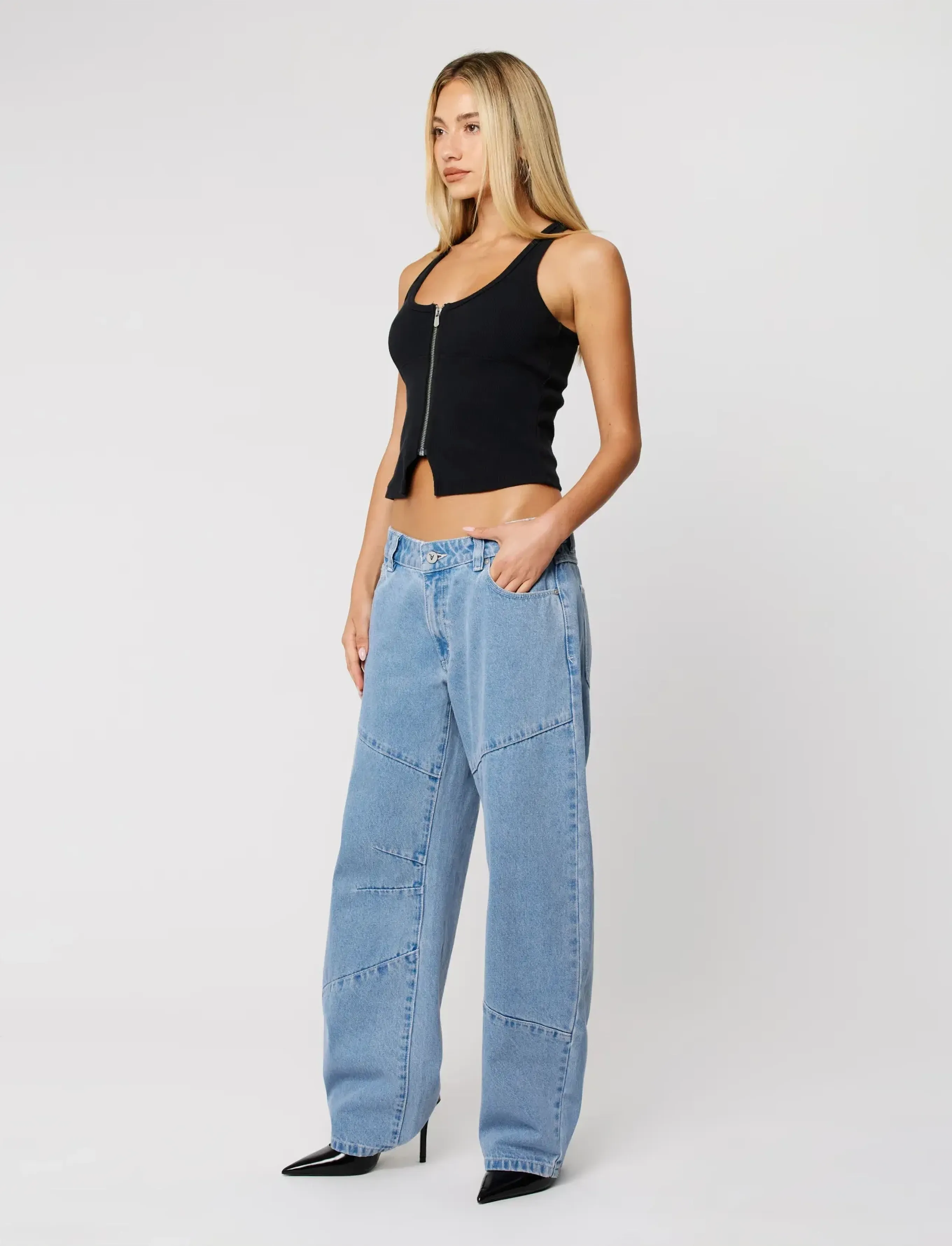 ABRAND - 99 LOW BARREL JORDANJORDAN - barrel jeans - blue - 3