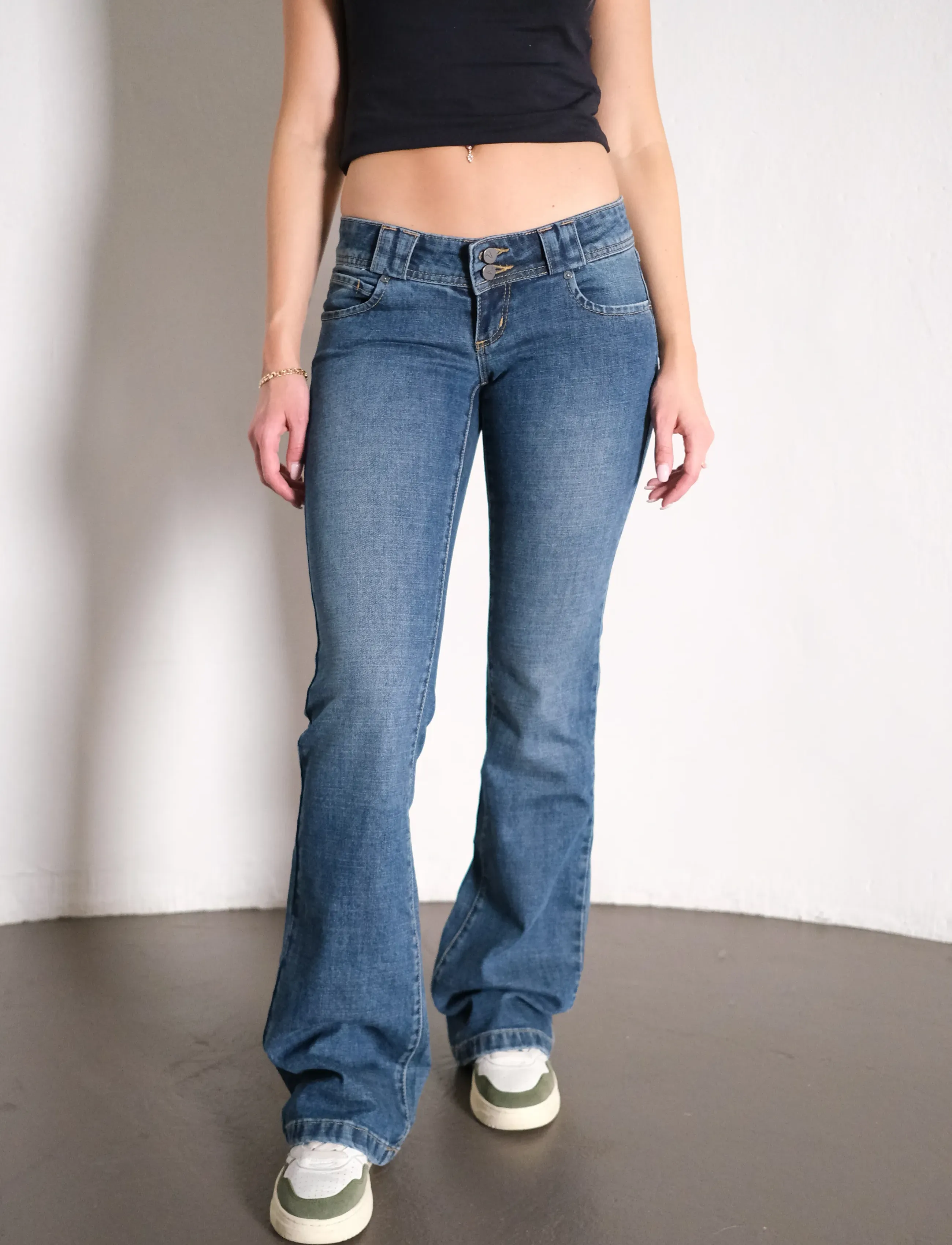 ABRAND 00 Super Low Kick Tall Andyandy, 23, Blue, Jeans > Flares, Dame