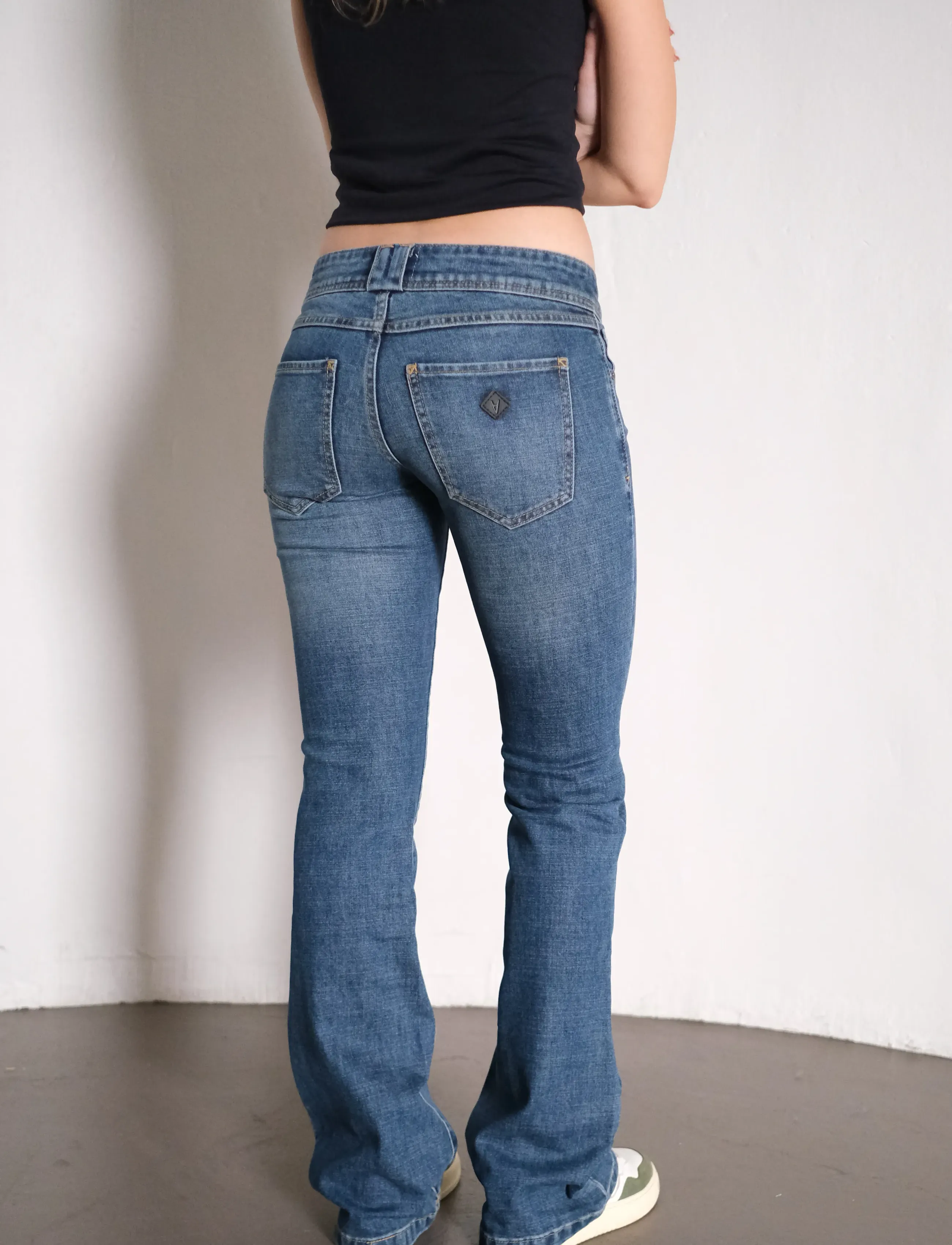 ABRAND - 00 SUPER LOW KICK TALL ANDYANDY - flared jeans - blue - 4