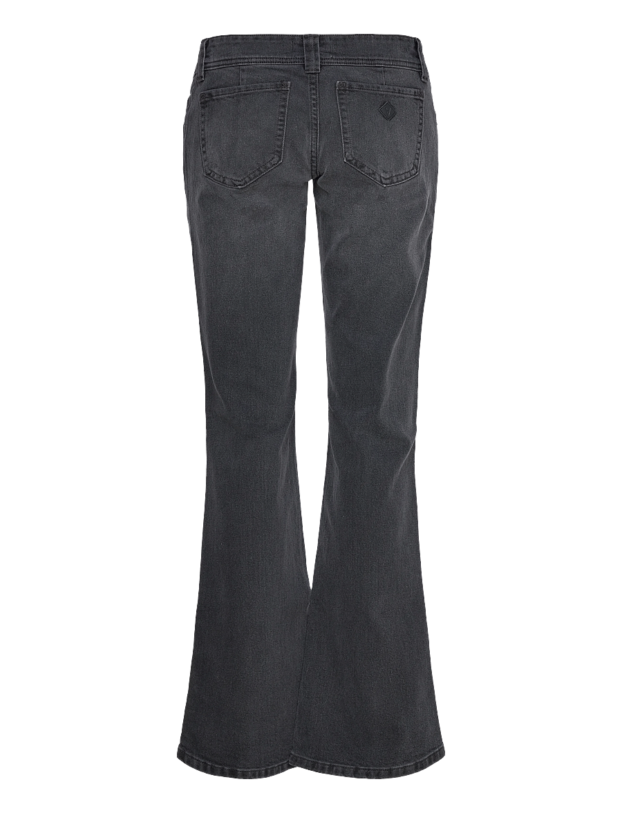 ABRAND - 00 SUPER LOW KICK TALL SHANAE - jeans évasés - black - 2