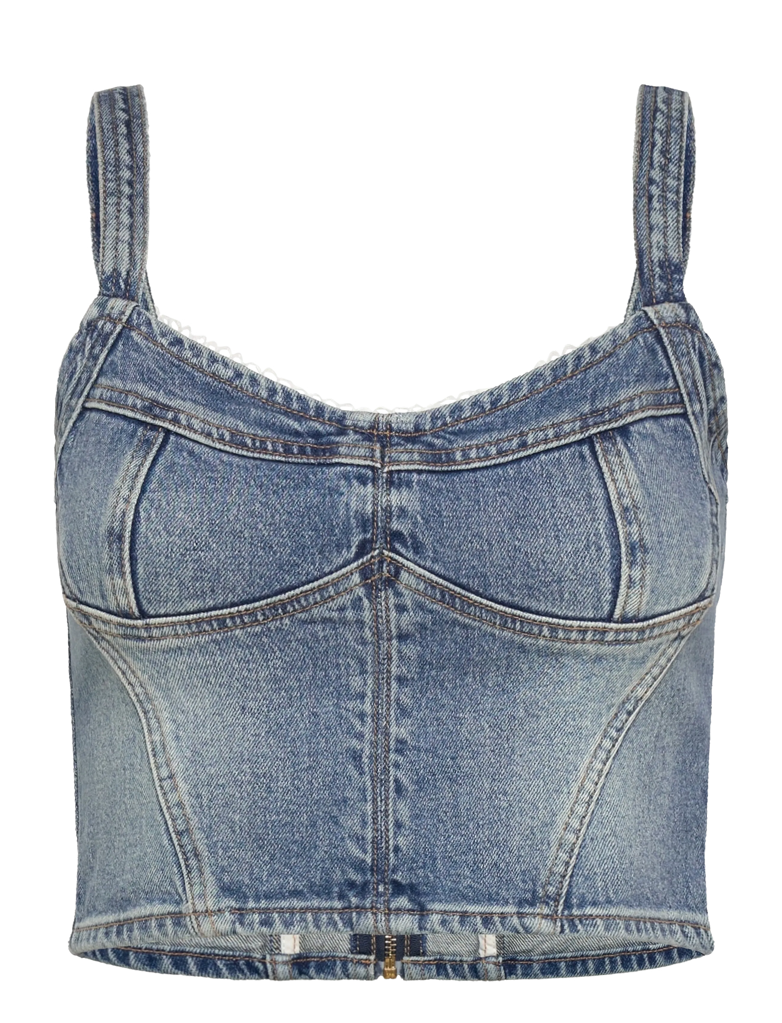 ABRAND Saloon Bodice Selena Selena Blau - M - Damen