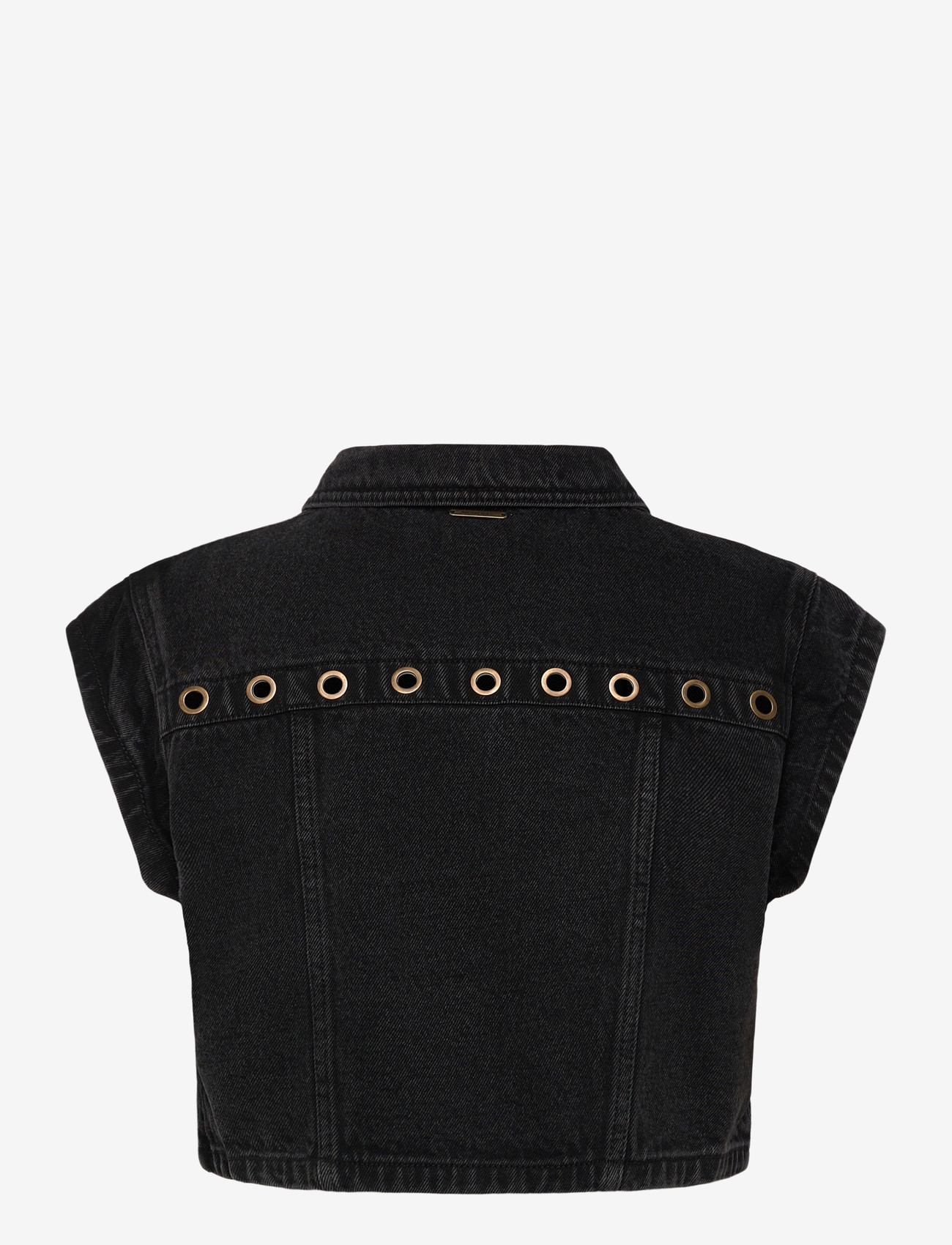 ABRAND - MY ROSE SHACKET BRIE EYELET BRIE - denim vests - black - 2