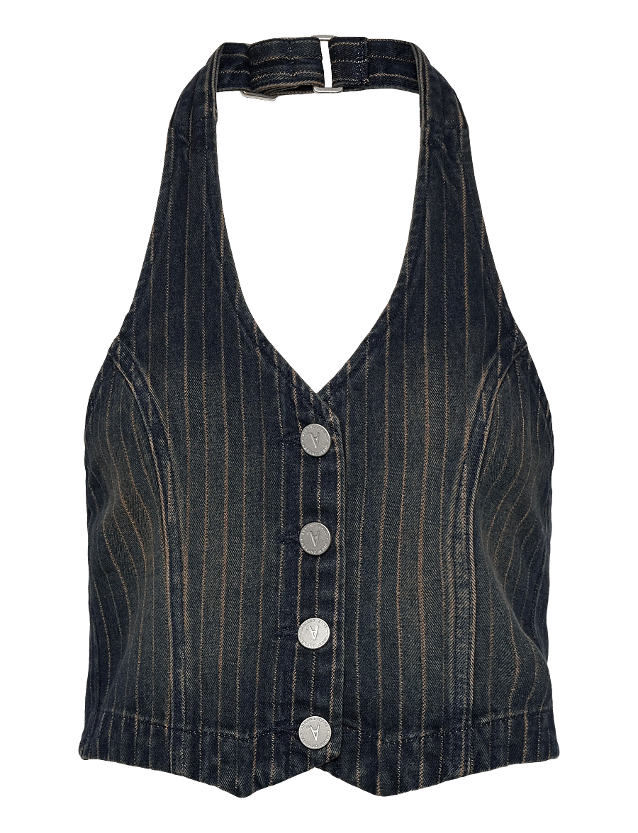 ABRAND - CEST LA VIE TOP PINSTRIPE PINSTRIPE - jeansvästar - multi - 1