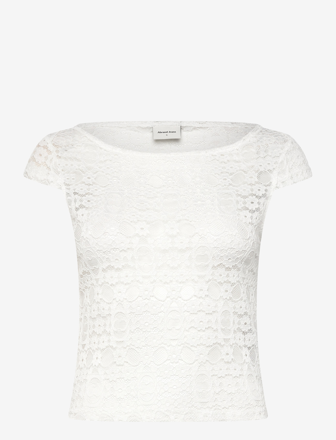 ABRAND - LITTLE MISS LACE TEE WHITE - t-shirts - white - 1