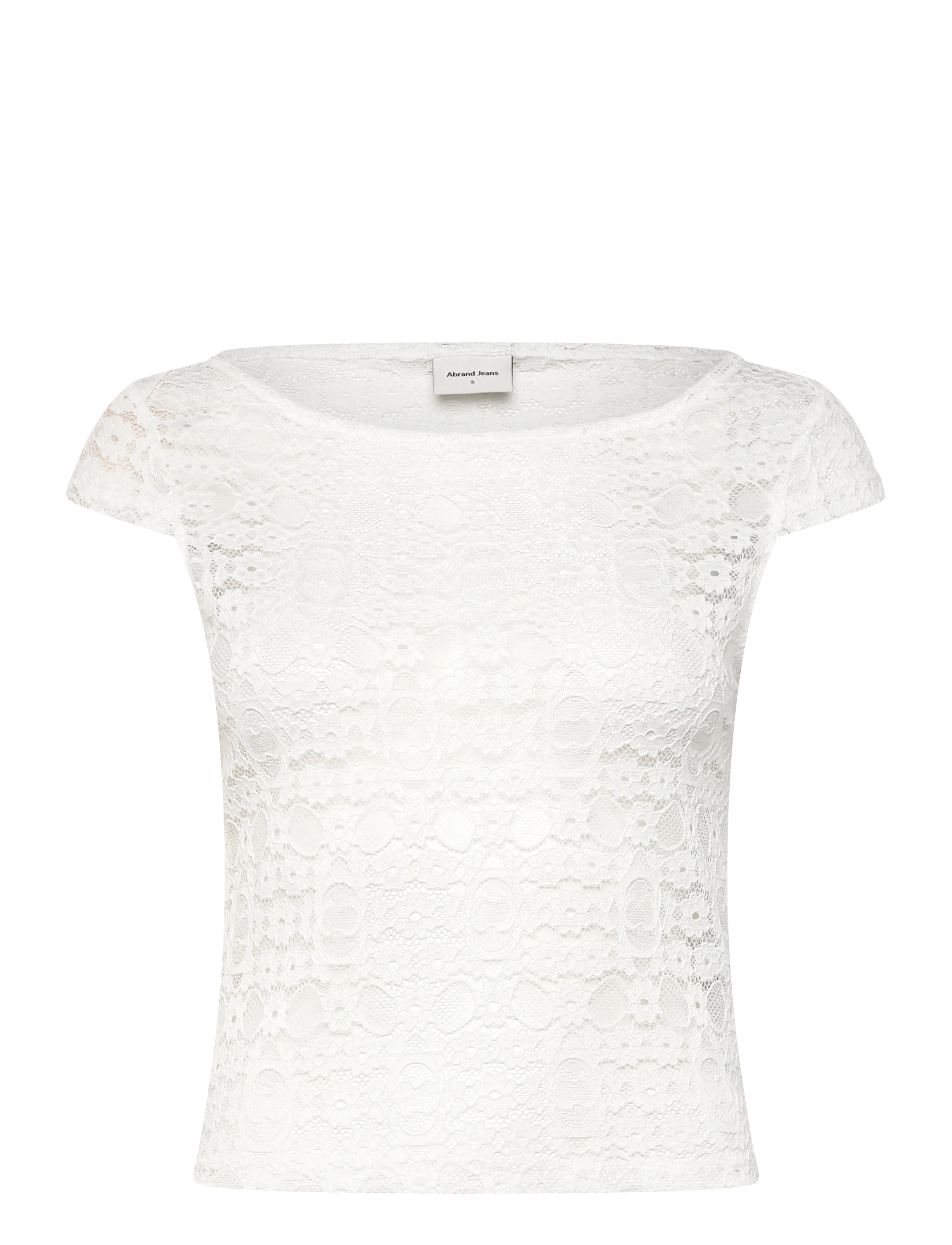 ABRAND LITTLE MISS LACE TEE WHITE - Neuheiten - WHITE / white