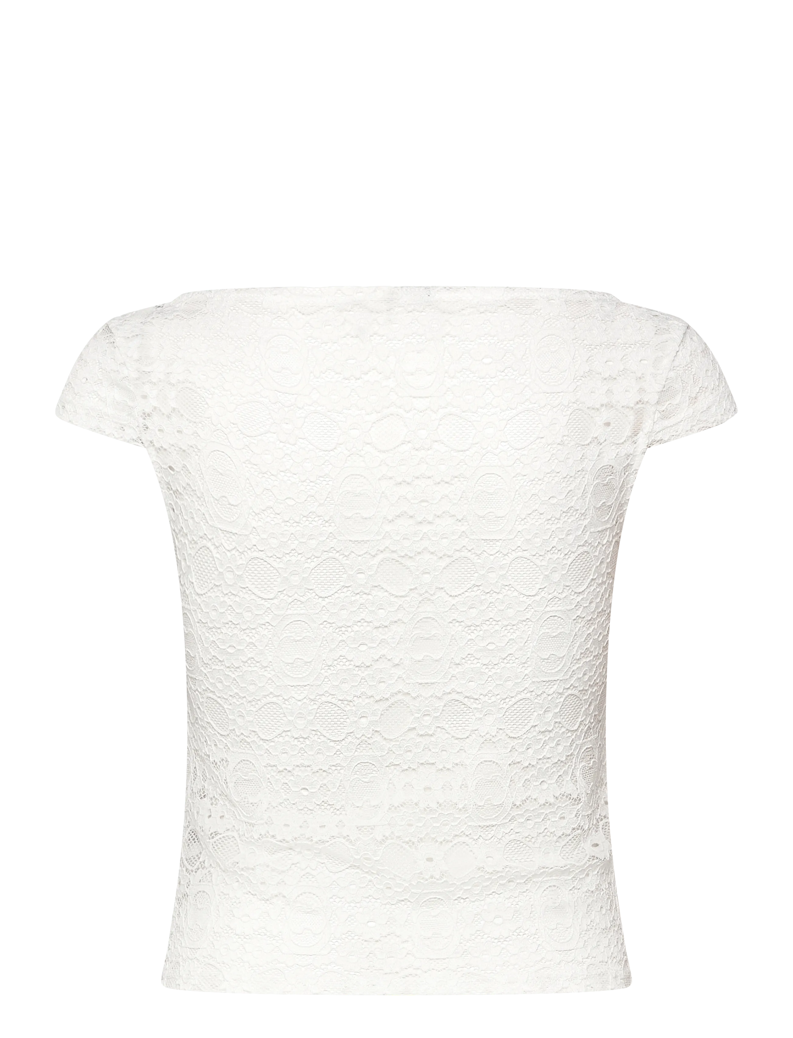 ABRAND - LITTLE MISS LACE TEE WHITE - t-shirts - white - 2