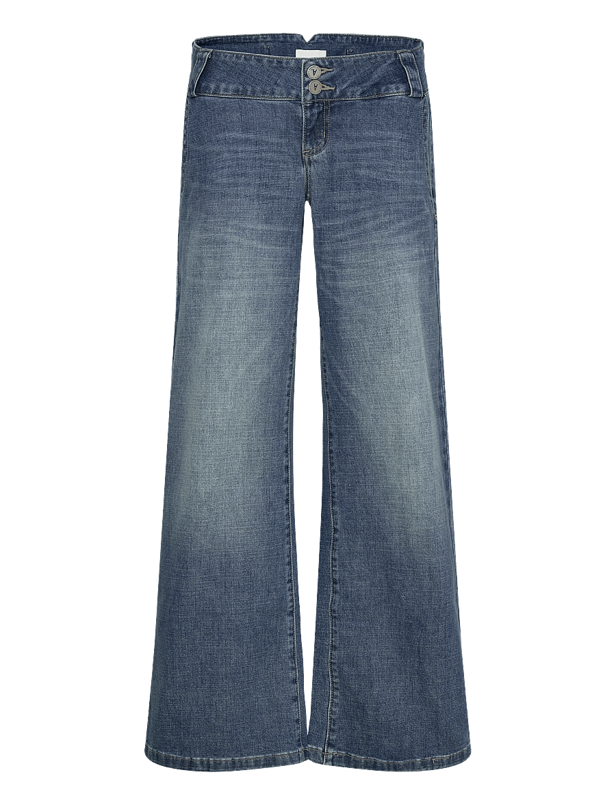 ABRAND - 00 SUPER LOW WIDE BEBE TUXEDO BEBE - hosen mit weitem bein - blue - 1