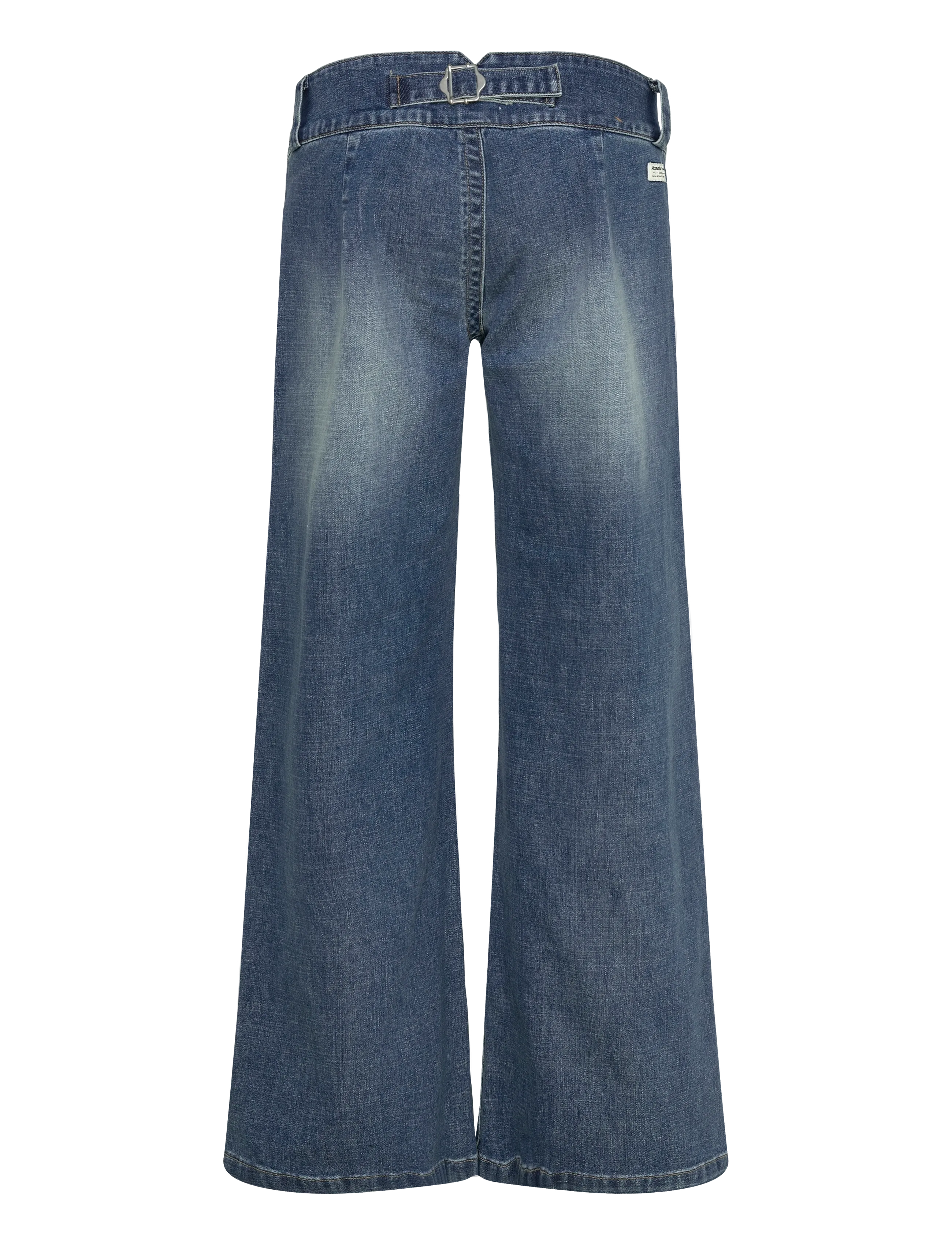 ABRAND - 00 SUPER LOW WIDE BEBE TUXEDO BEBE - wide leg jeans - blue - 2