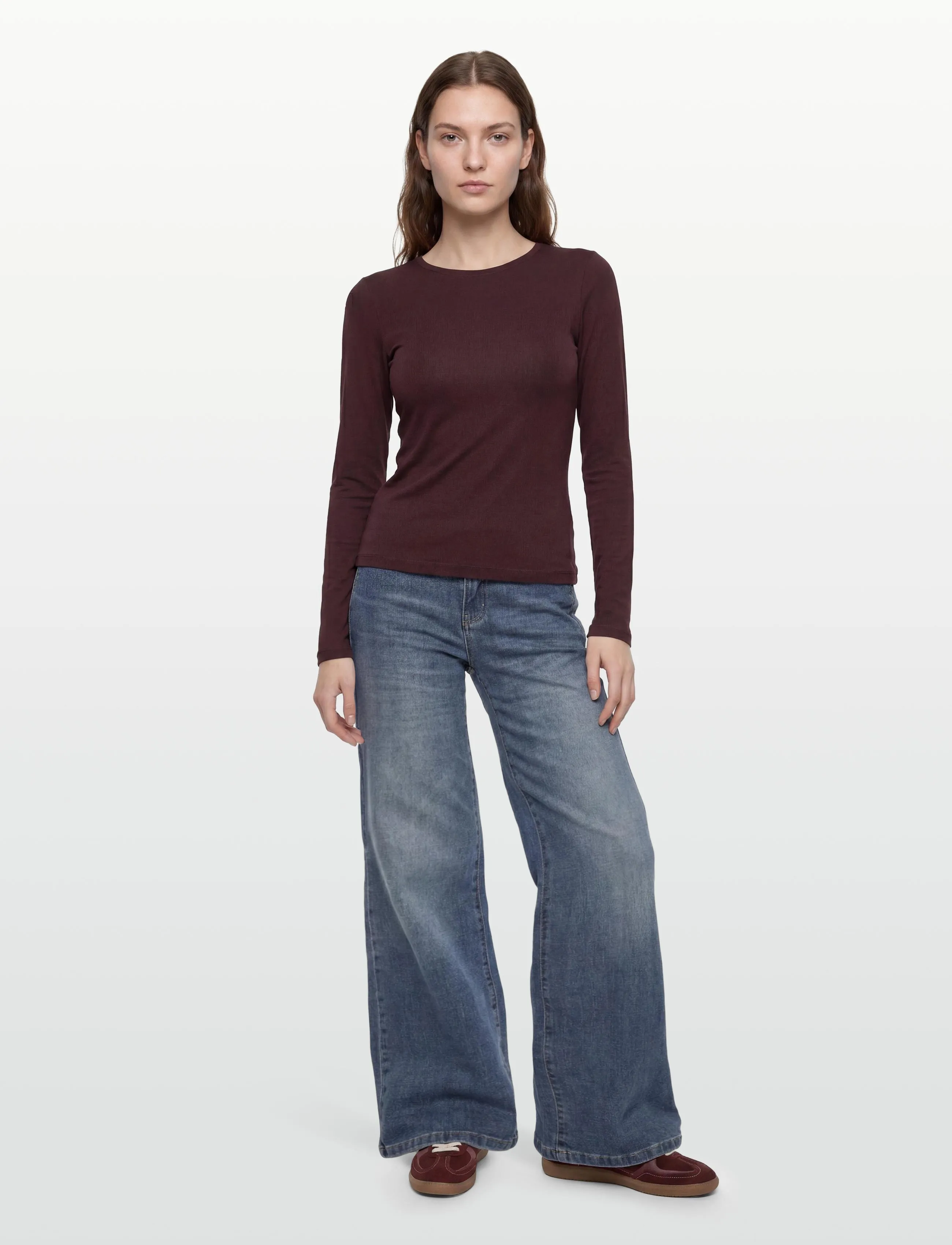 ABRAND 00 Super Low Wide Bebe Tuxedo Bebe, 26, Blue, Jeans > Vidde, Dame