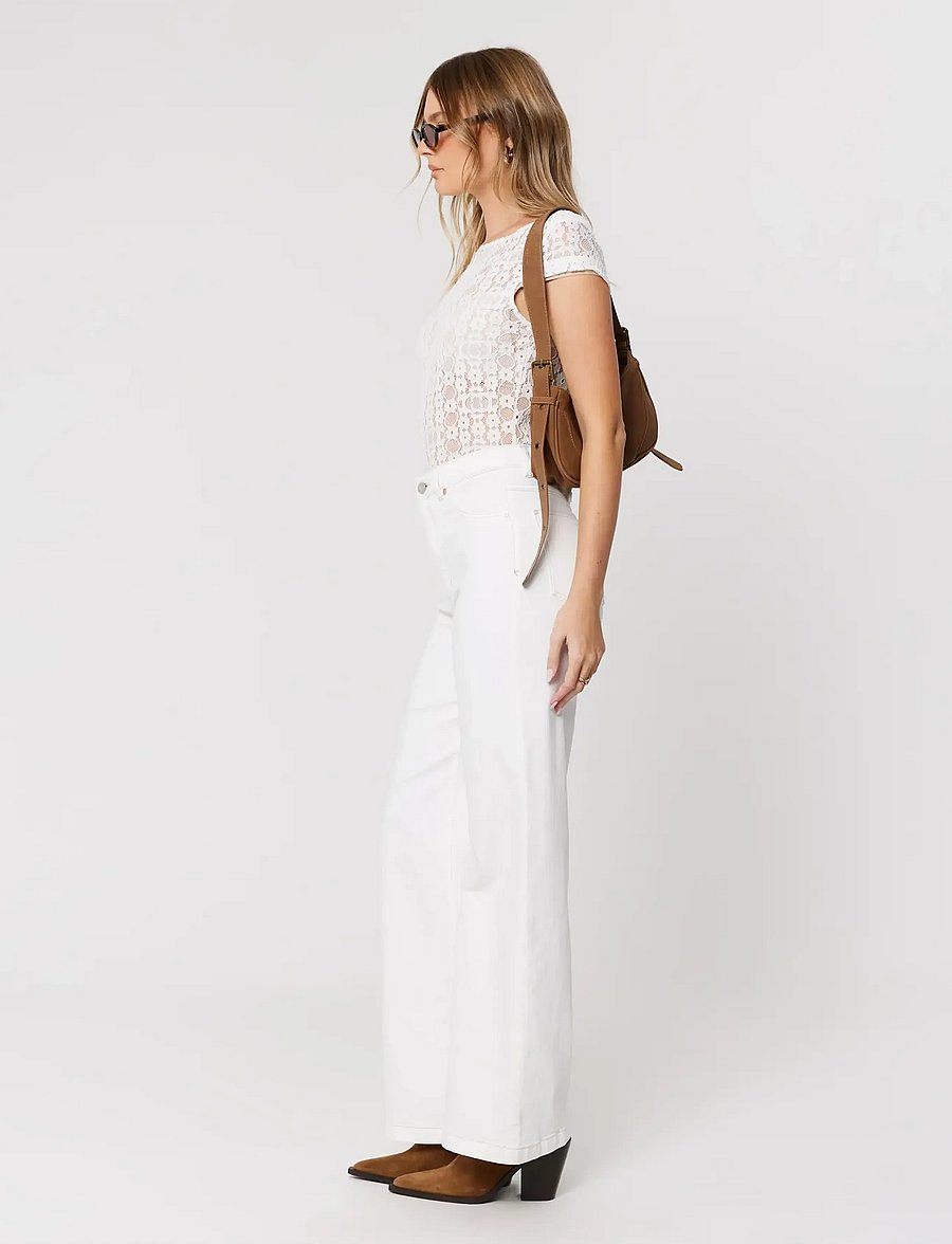 ABRAND - 94 HIGH WIDE WESTERN WHITE WESTERN WHITE - laia säärega teksad - white - 3