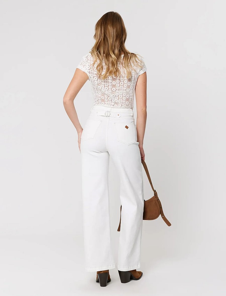 ABRAND - 94 HIGH WIDE WESTERN WHITE WESTERN WHITE - laia säärega teksad - white - 4