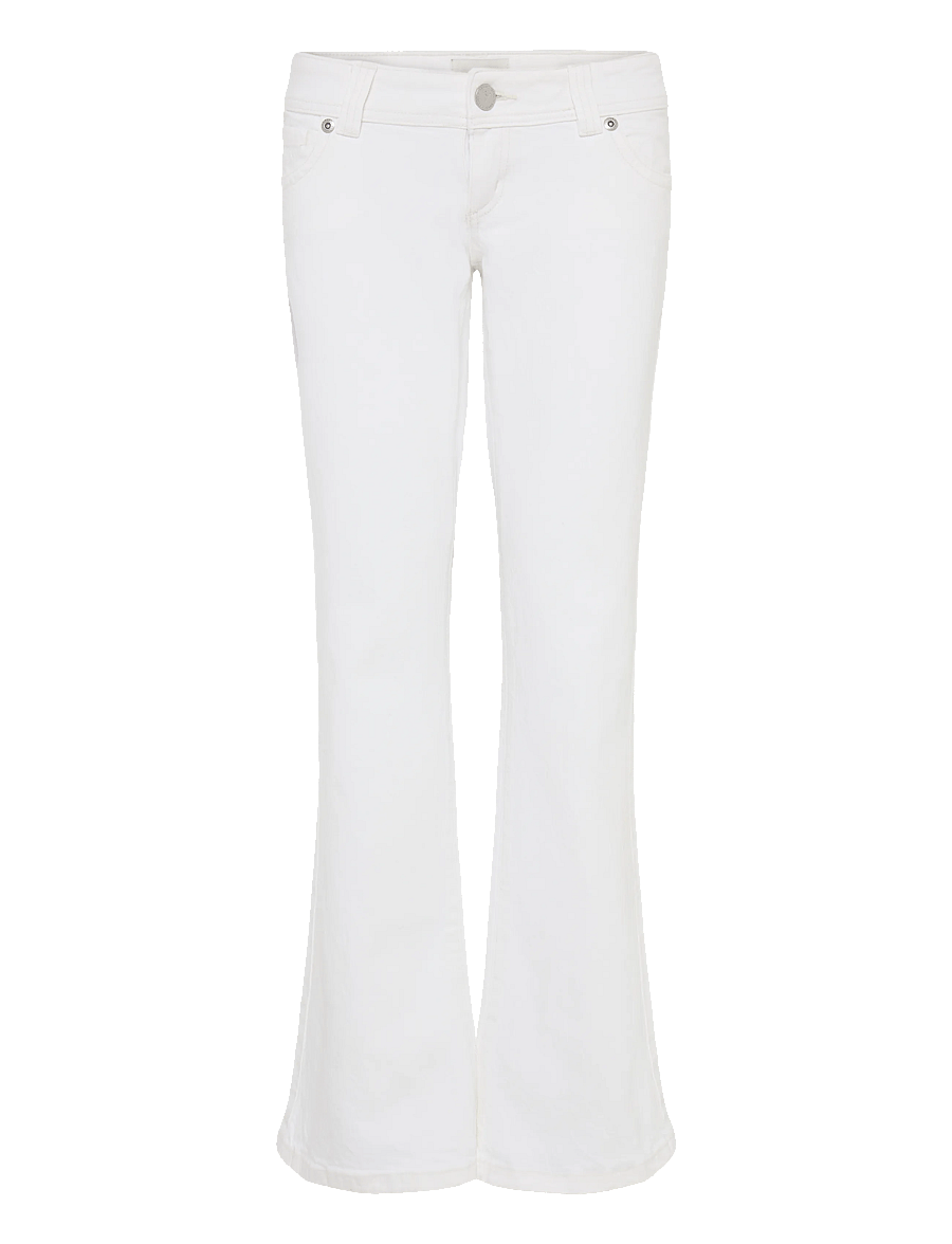 ABRAND - 00 SUPER LOW KICK WHITE WHITE - utsvängda jeans - white - 0