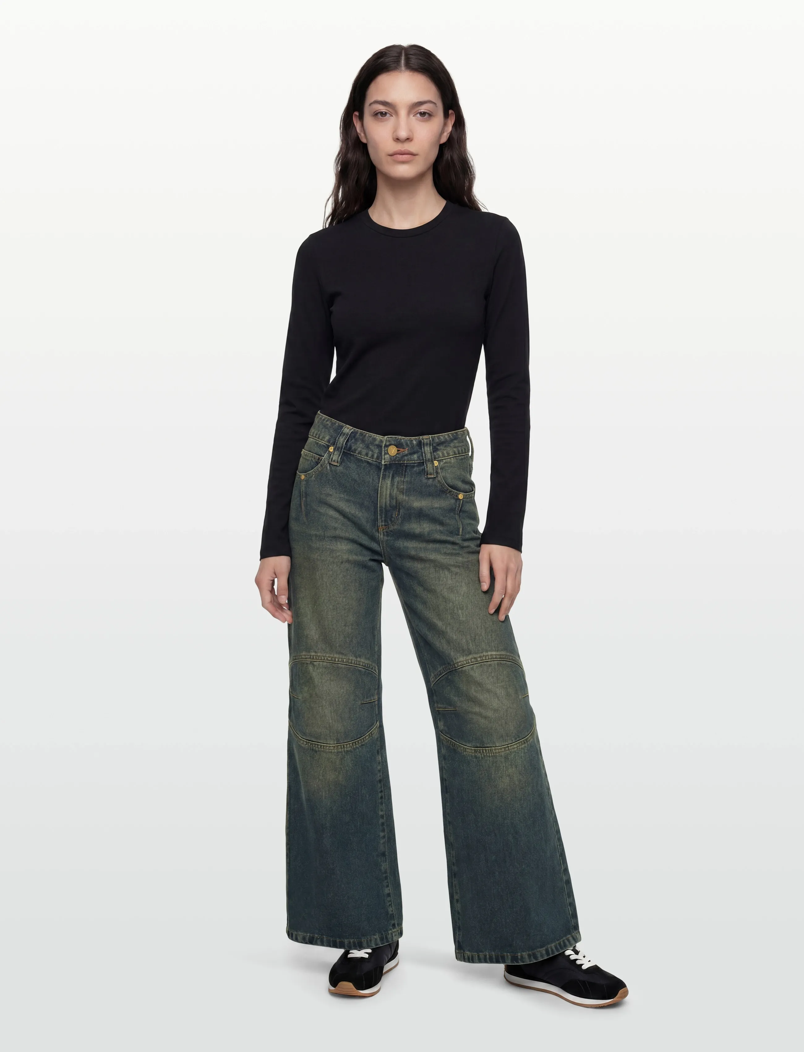 ABRAND 00 Super Low Mega Baggy Riley Engineered Riley, 23, Blue, Jeans > Vidde, Dame