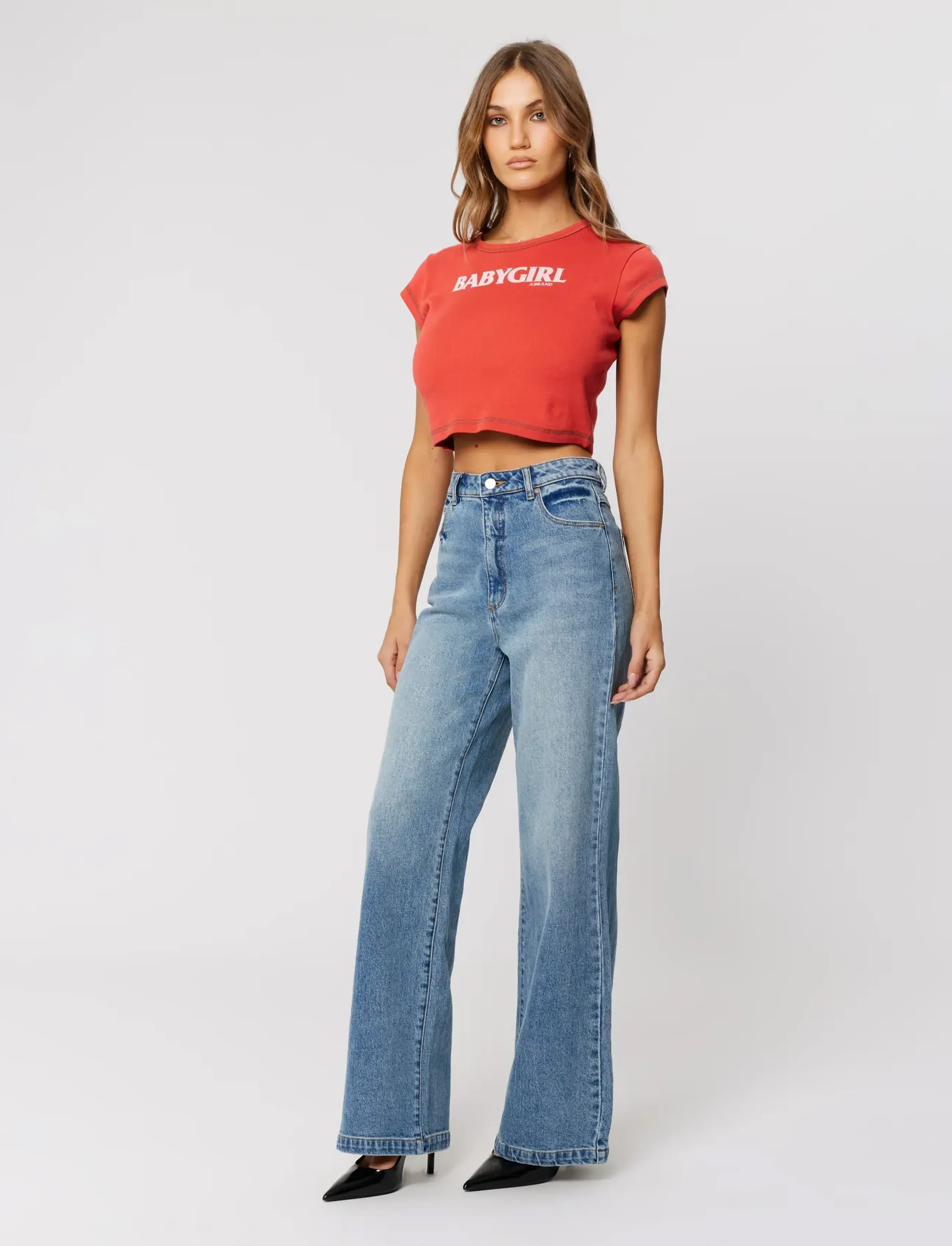 ABRAND 94 High Wide Selena Selena, 24, Jeans, Blau - Wide, Frauen