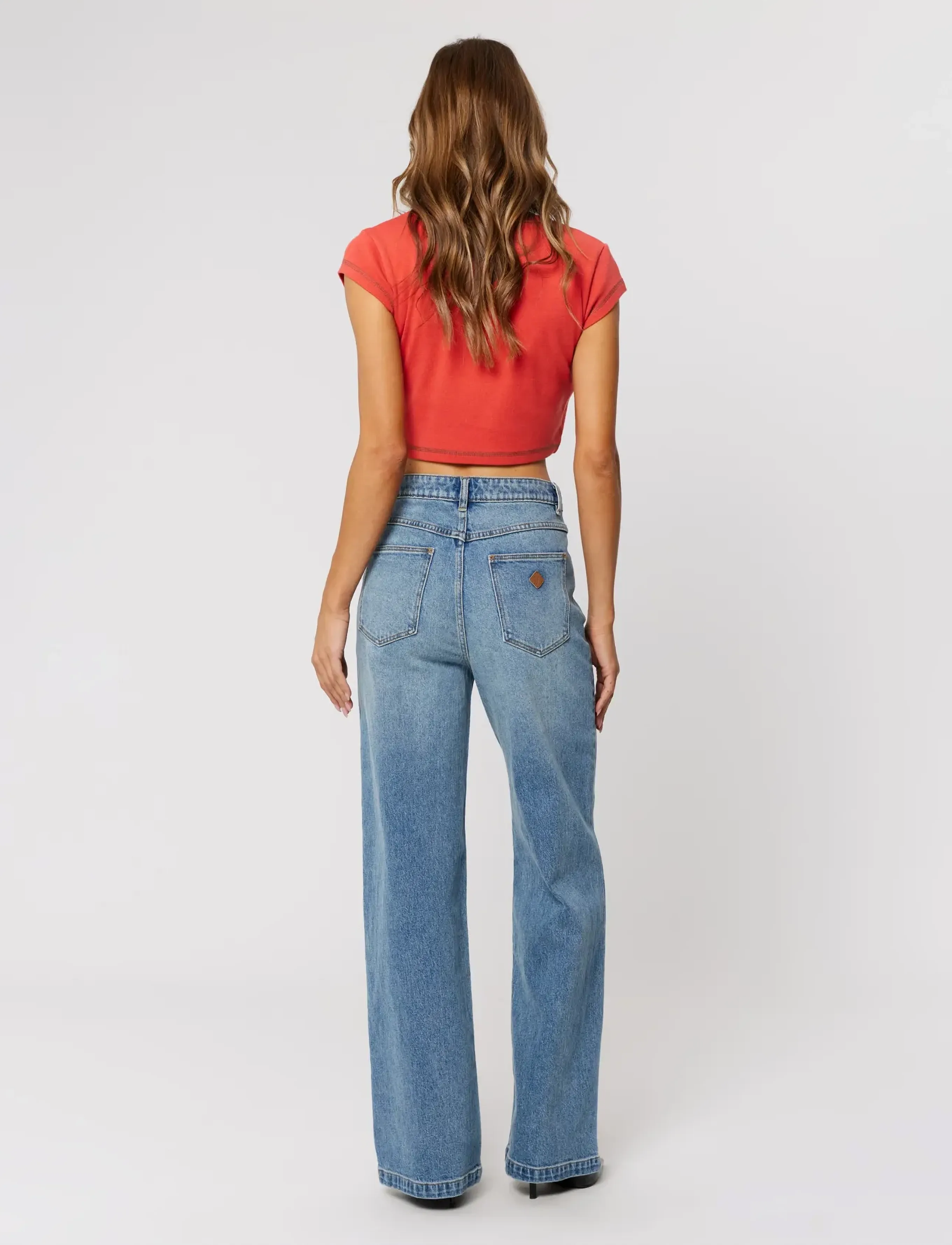 ABRAND - 94 HIGH WIDE SELENA SELENA - brede jeans - blue - 3