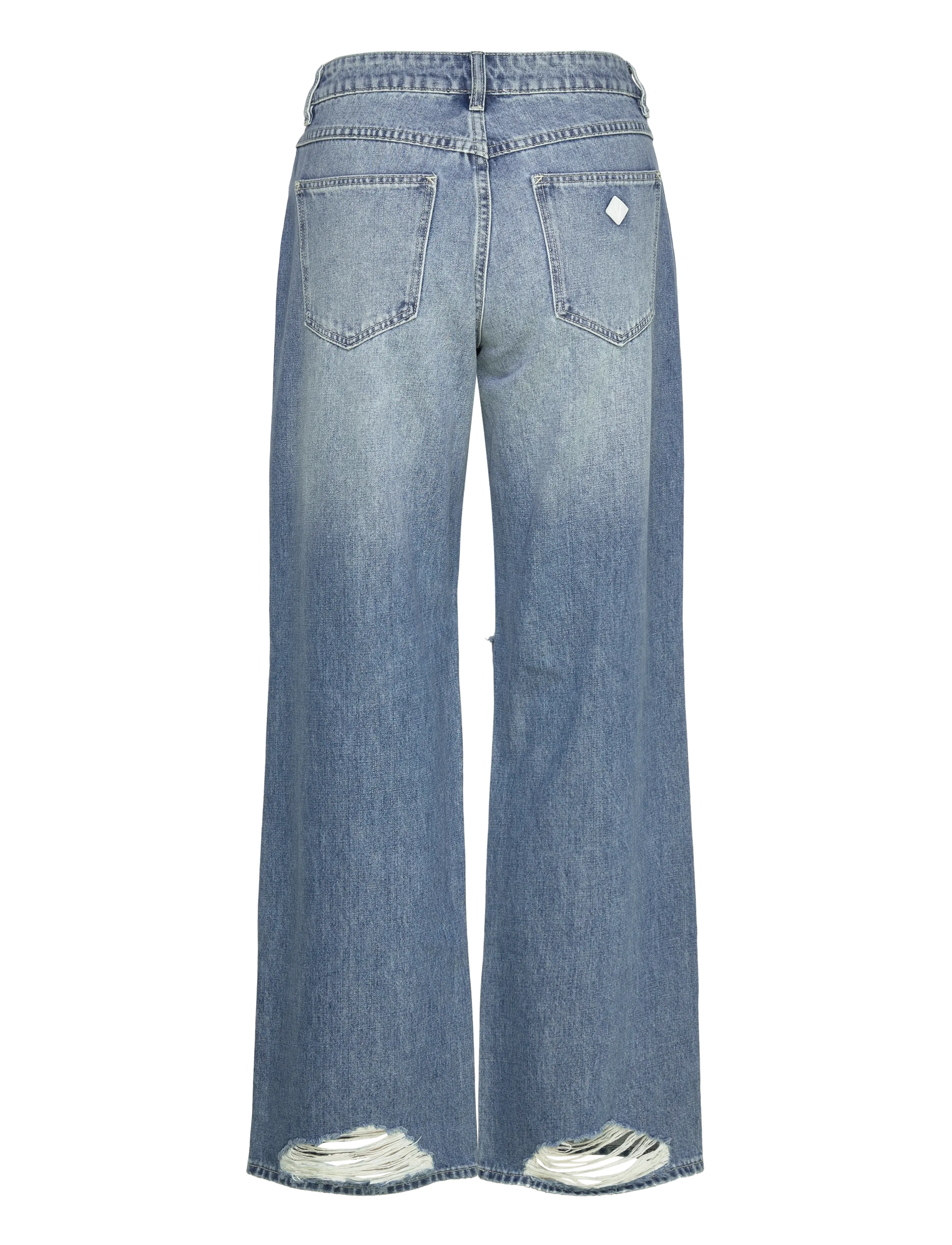 ABRAND - 99 LOW BAGGY DANNI RIP DANNI - wide leg jeans - blue - 1