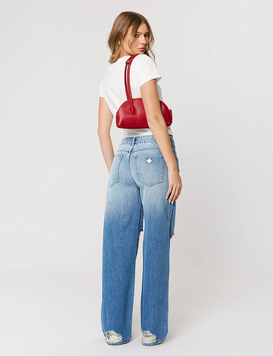 ABRAND - 99 LOW BAGGY DANNI RIP DANNI - laia säärega teksad - blue - 3