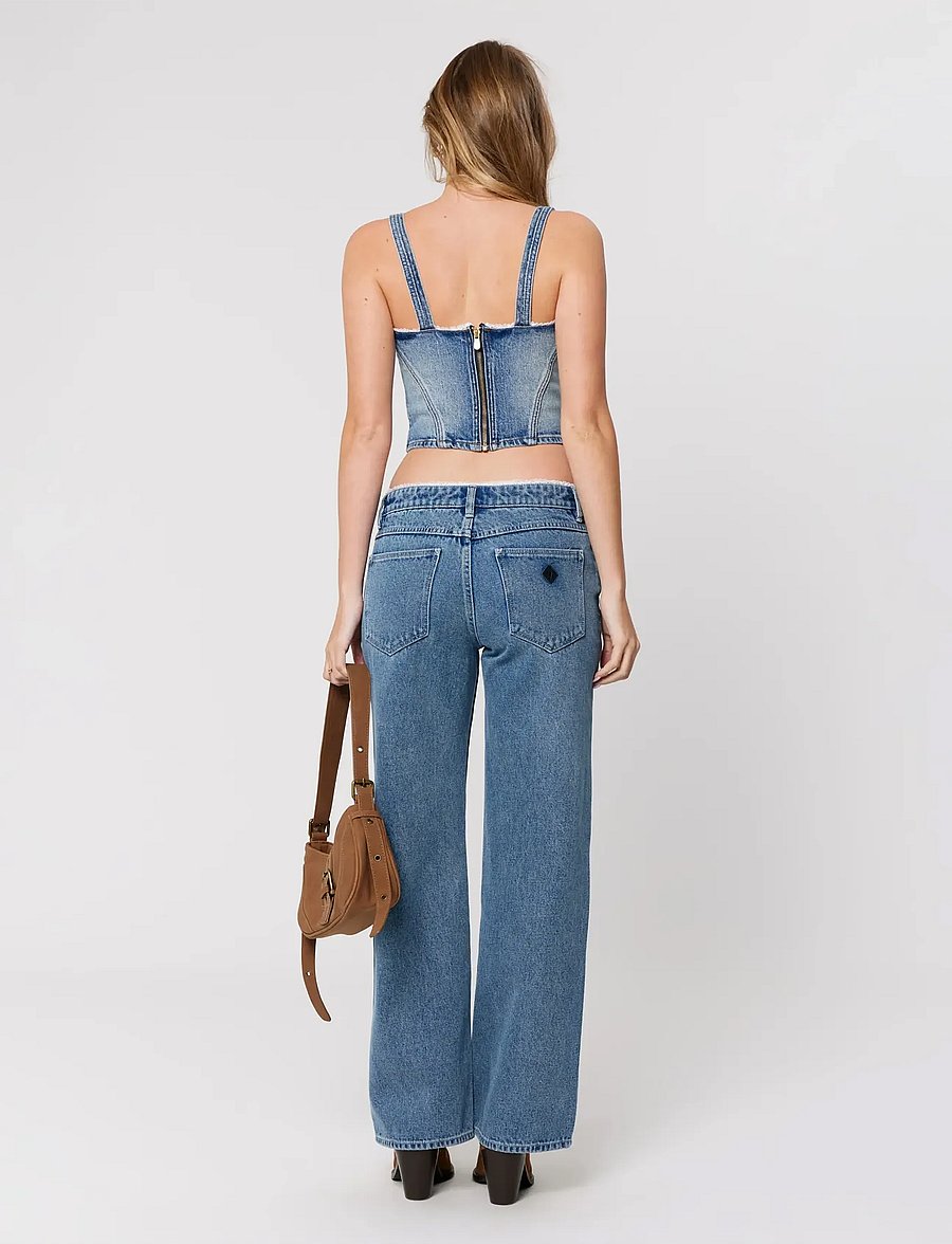ABRAND - 99 LOW BAGGY SELENA LACE RCY SELENA - hosen mit weitem bein - blue - 4