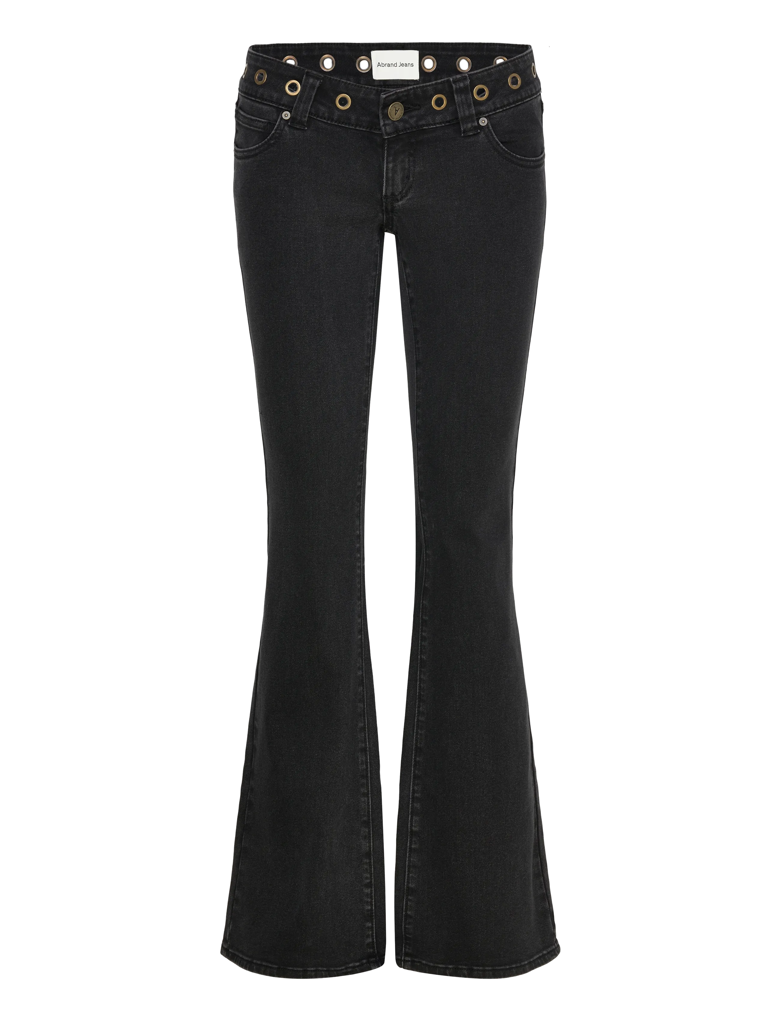 ABRAND 00 SUPER LOW KICK TALL BRIE EYELET BRIE EYELET - Jeans - BLACK / black