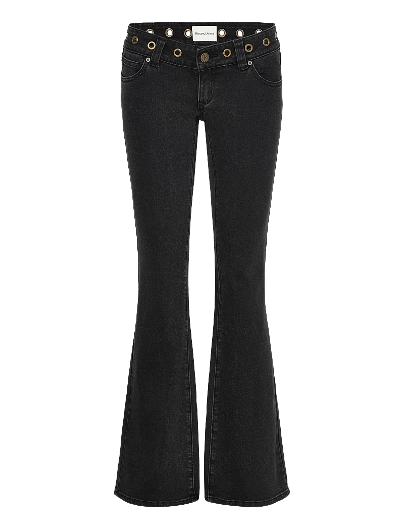 ABRAND - 00 SUPER LOW KICK TALL BRIE EYELET BRIE EYELET - schlaghosen - black - 1
