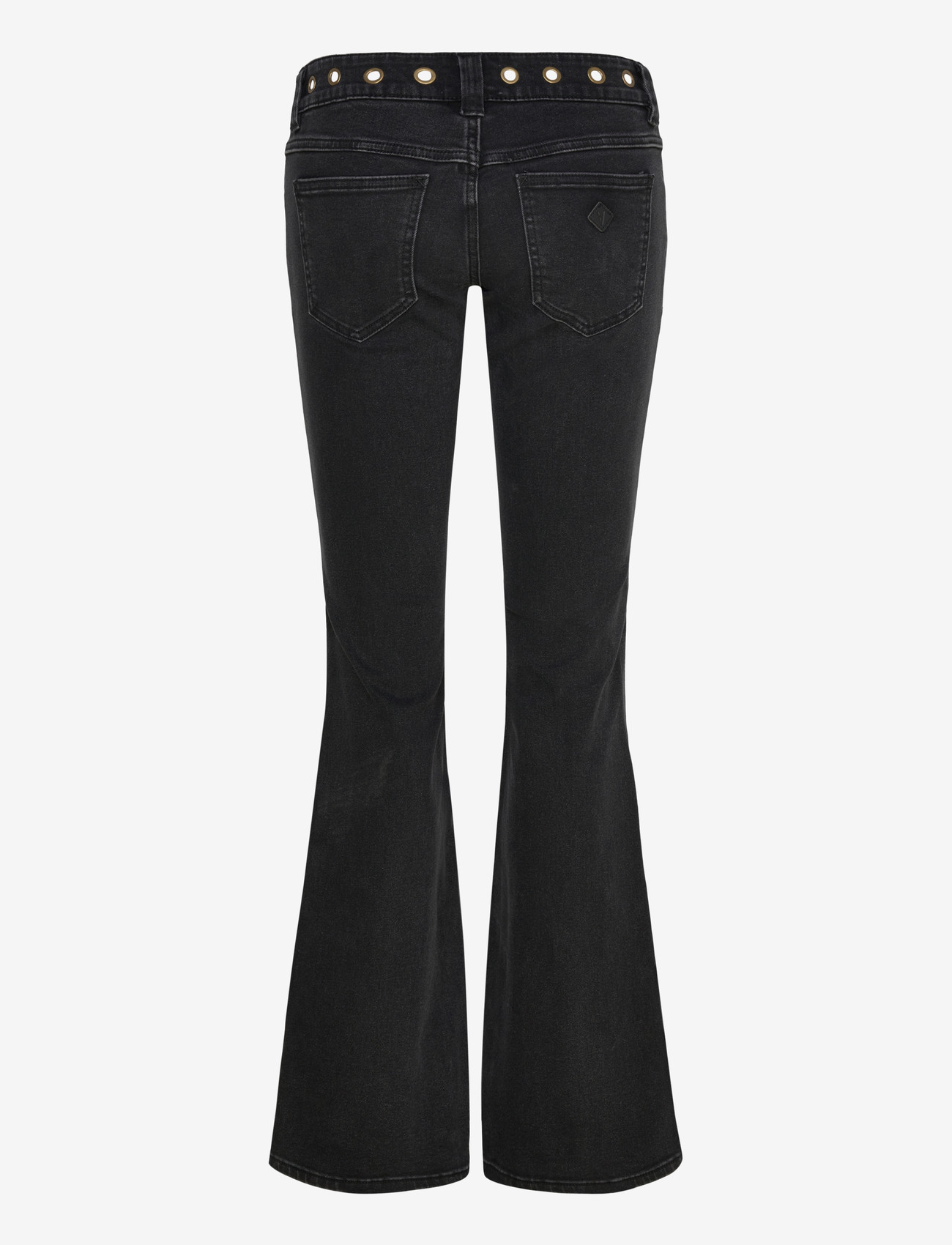 ABRAND - 00 SUPER LOW KICK TALL BRIE EYELET BRIE EYELET - flared jeans - black - 2