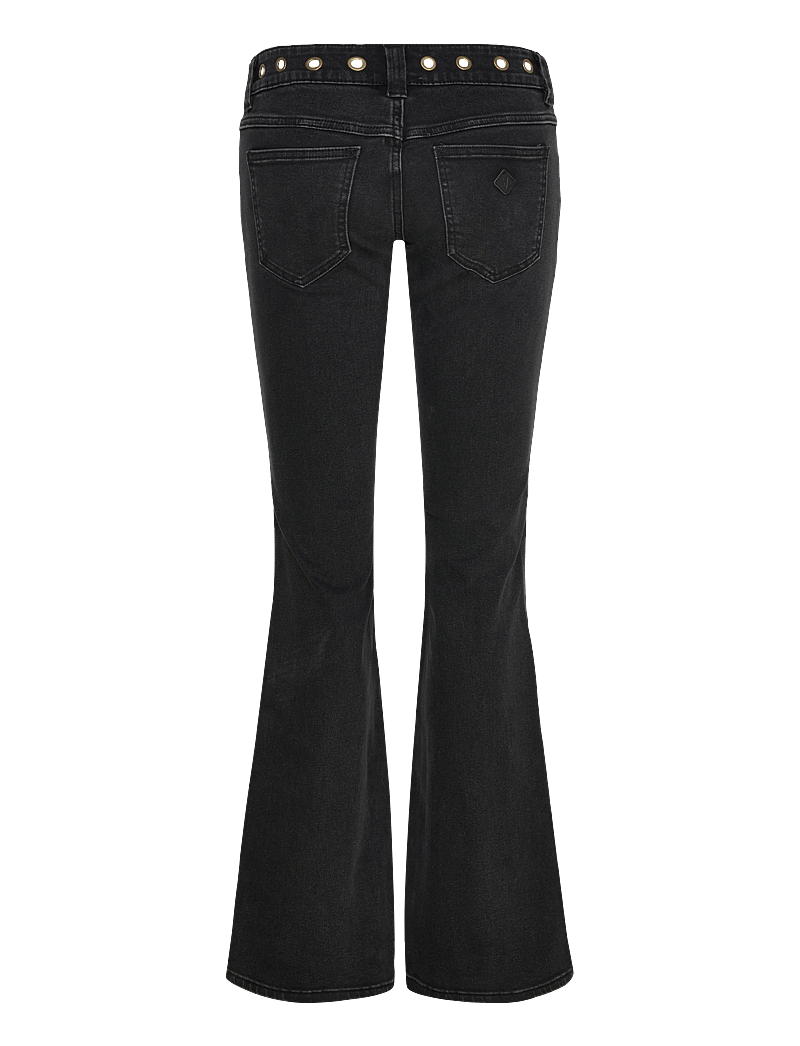 ABRAND - 00 SUPER LOW KICK TALL BRIE EYELET BRIE EYELET - schlaghosen - black - 2