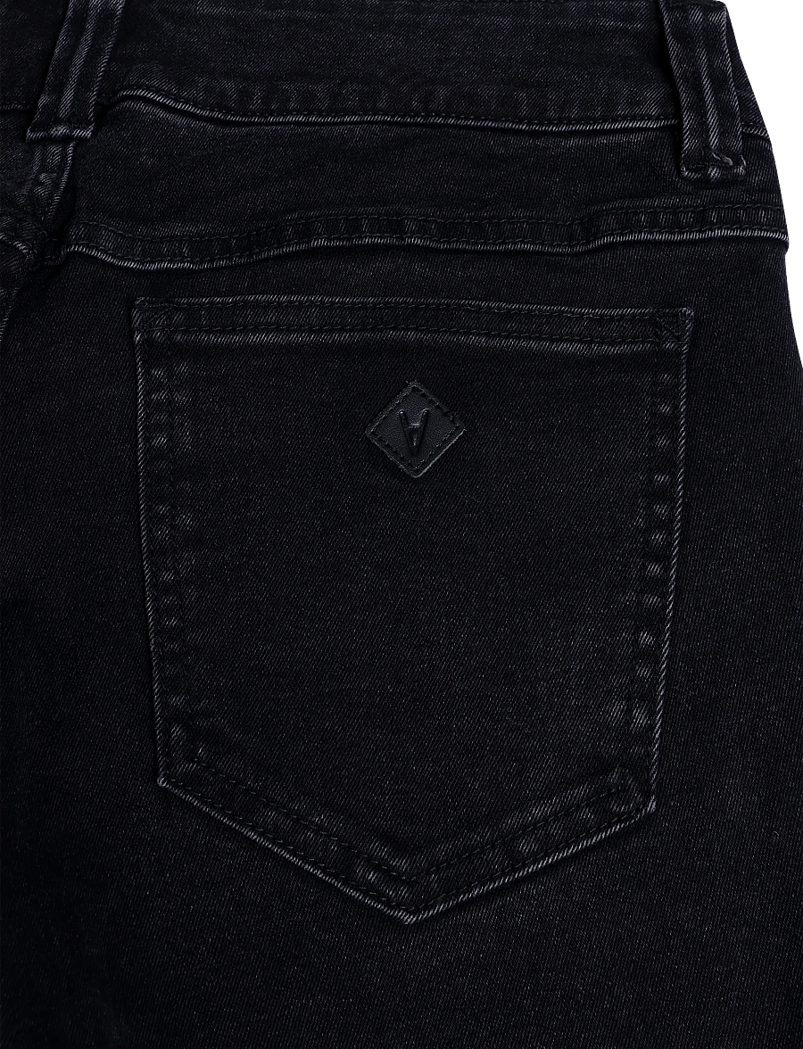 ABRAND - 00 SUPER LOW KICK BRIE TALL BRIE - bootcut jeans - black - 4