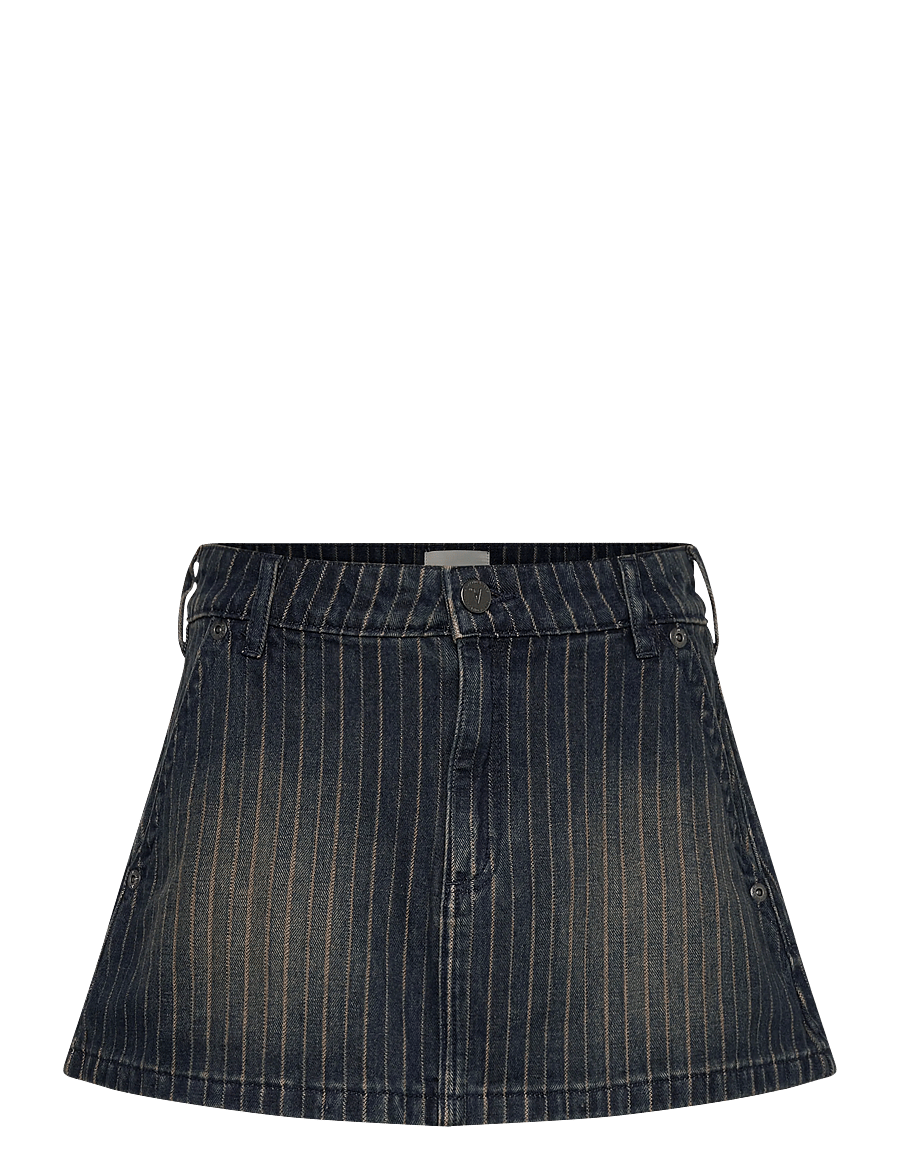 ABRAND - 95 MID ALINE SKIRT PINSTRIPE PINSTRIPE - denimnederdele - multi - 1