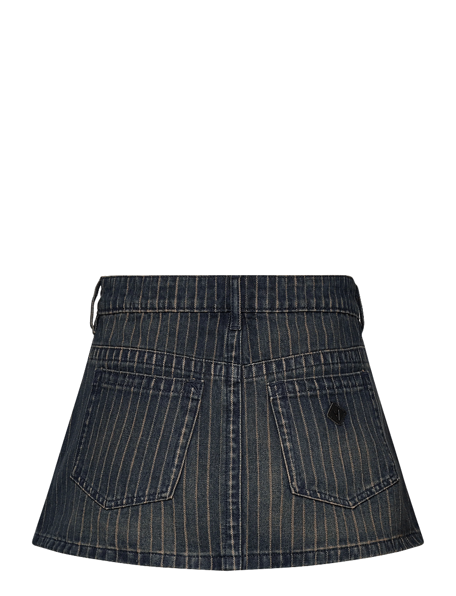 ABRAND - 95 MID ALINE SKIRT PINSTRIPE PINSTRIPE - denimnederdele - multi - 2
