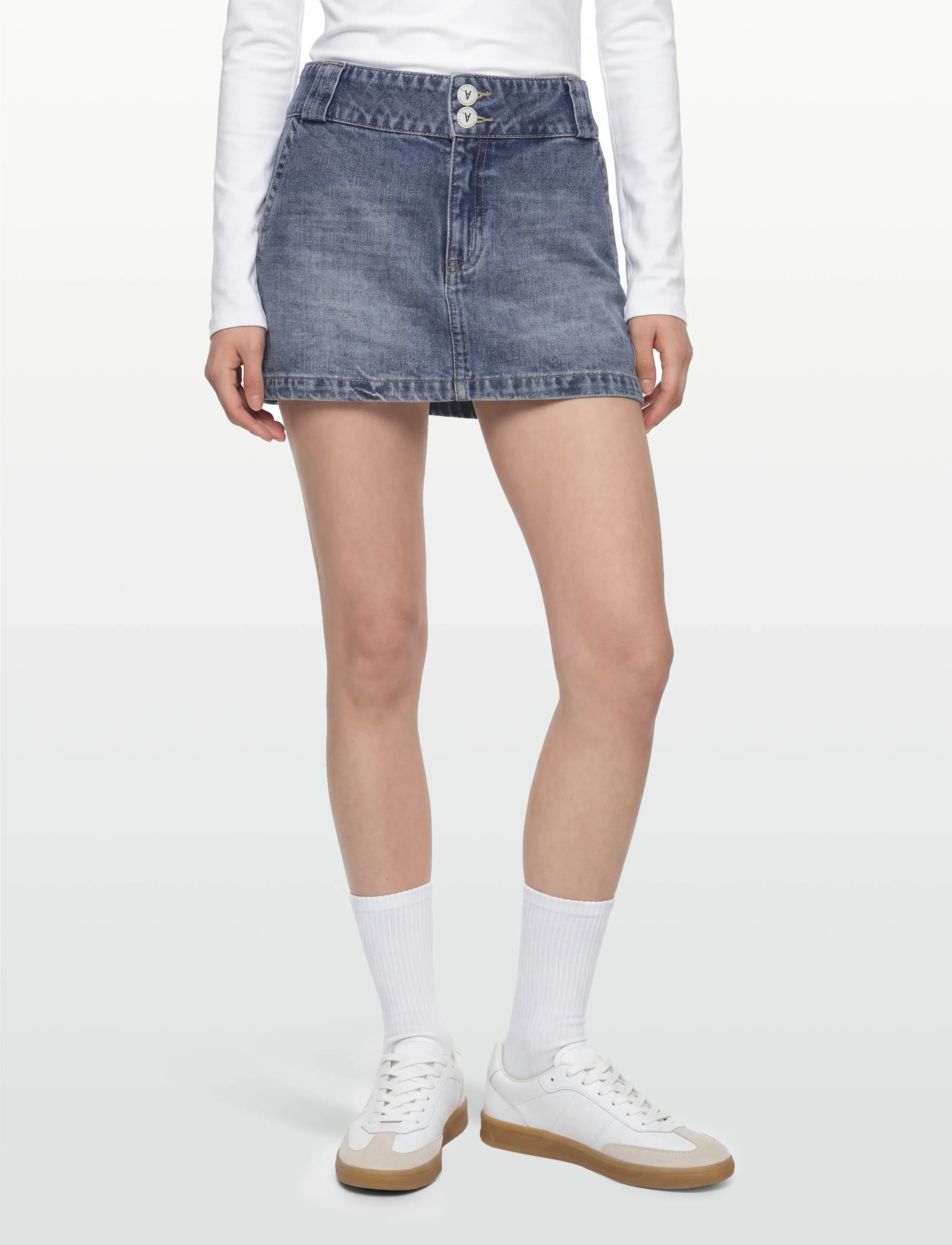ABRAND - 99 LOW SKIRT BEBE TUXEDO BEBE - jeansröcke - blue - 3