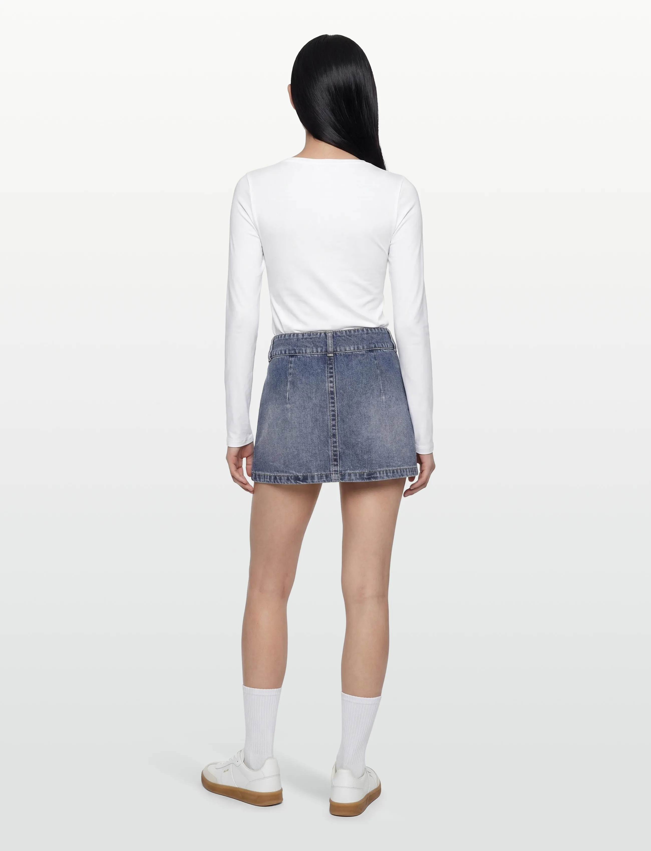 ABRAND - 99 LOW SKIRT BEBE TUXEDO BEBE - jeansröcke - blue - 4