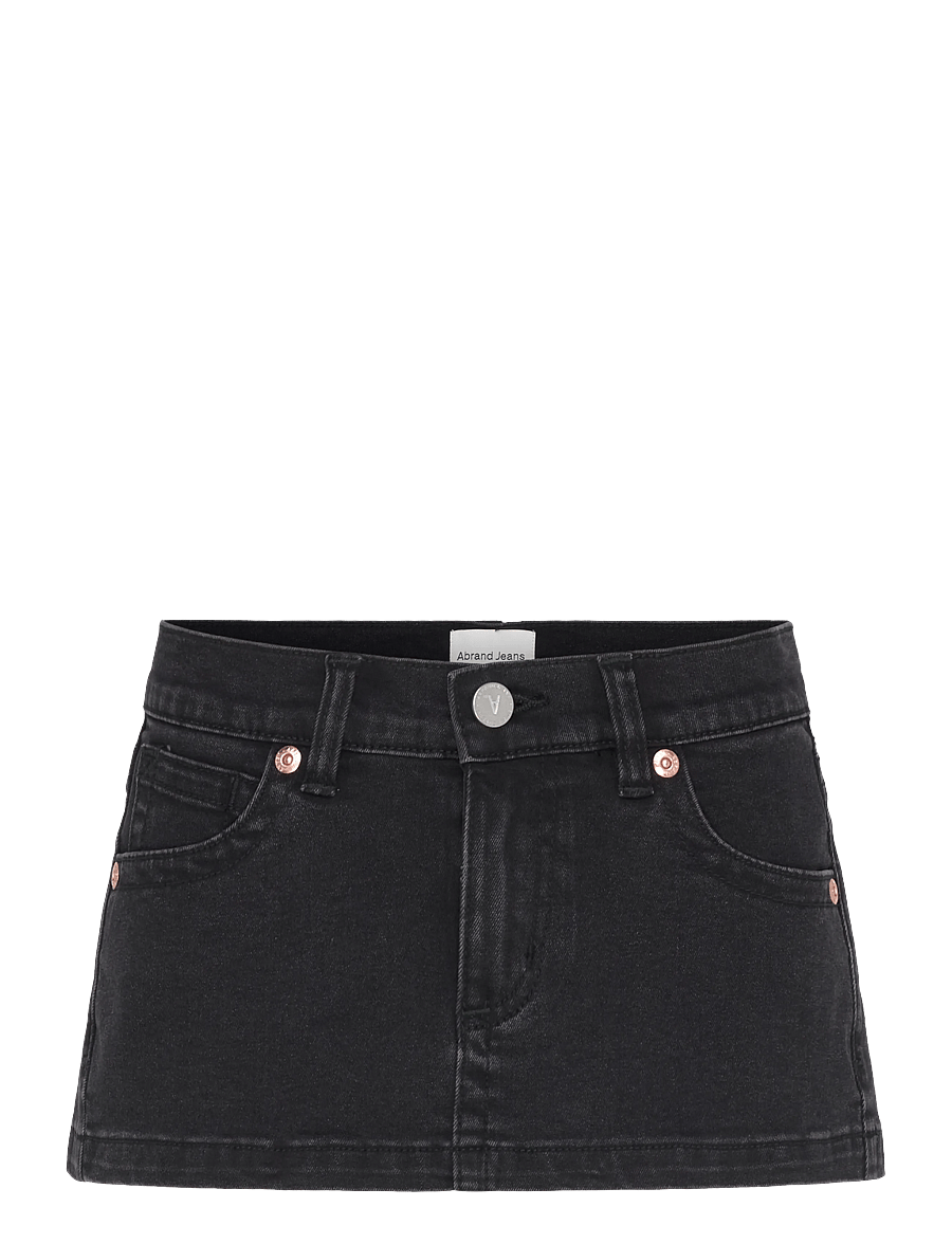 ABRAND - 00 SUPER LOW MINI BRIE BRIE - denimnederdele - black - 1