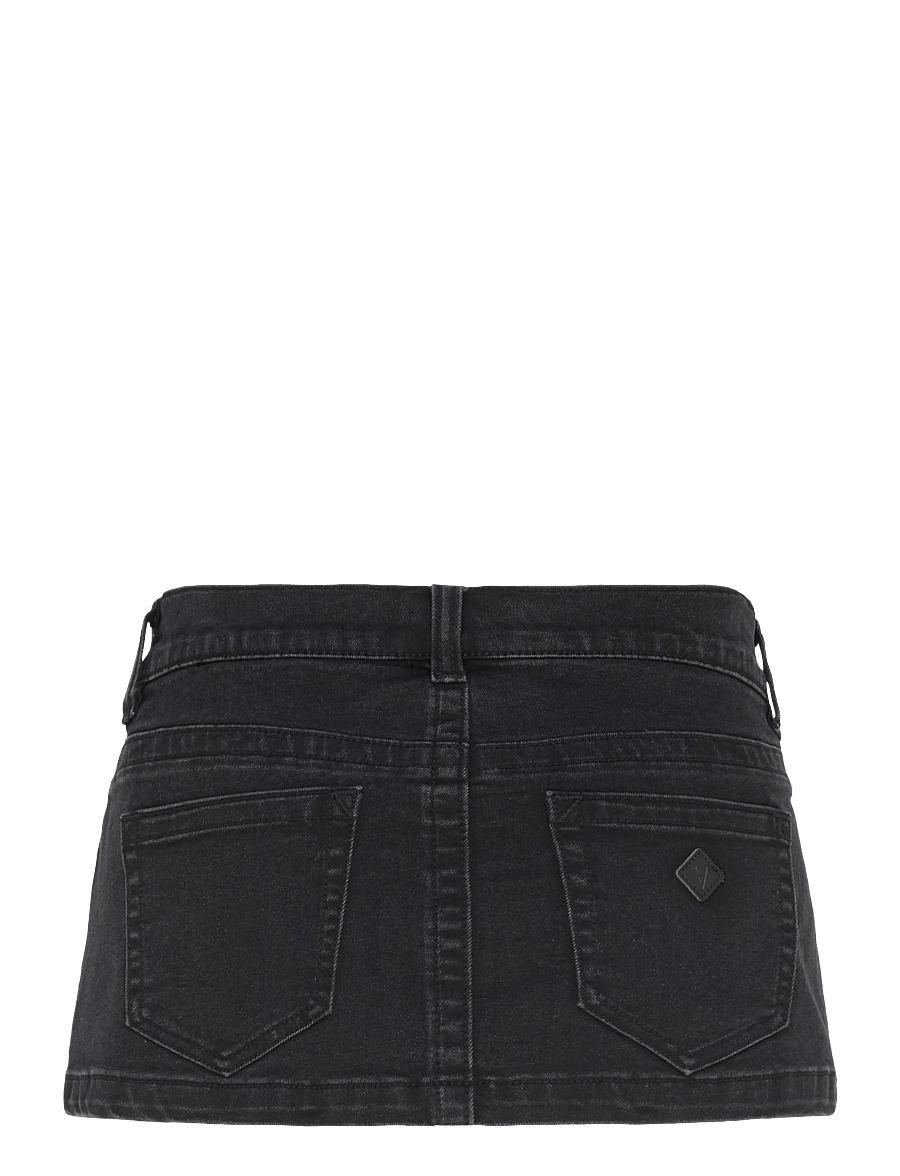 ABRAND - 00 SUPER LOW MINI BRIE BRIE - denimnederdele - black - 2