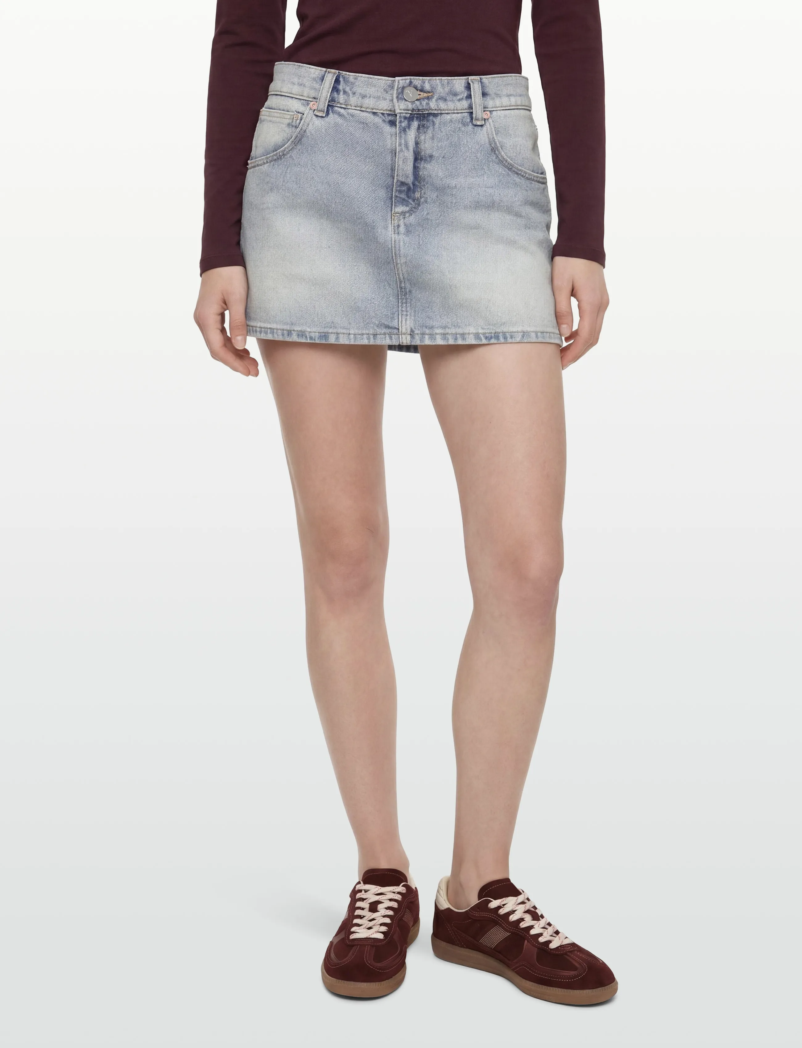 ABRAND - 99 LOW SKIRT STELLA STELLA - denim skirts - blue - 3