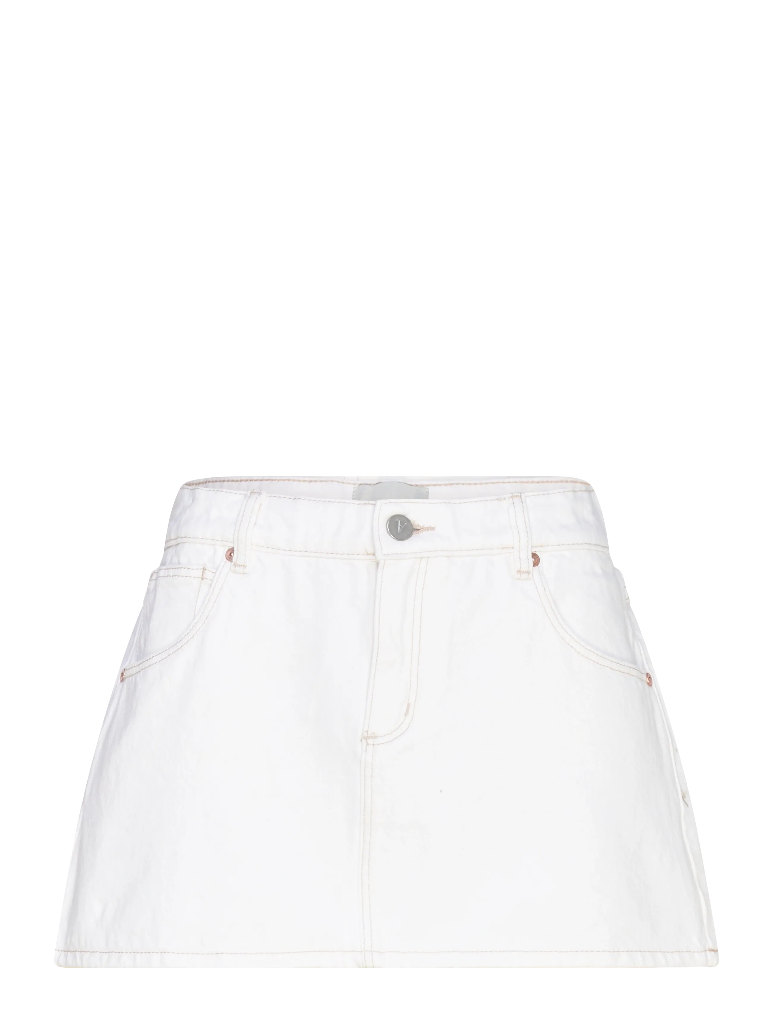 ABRAND 99 Low Skirt Western White Western White, 25, White, Nederdele > Korte Nederdele, Dame