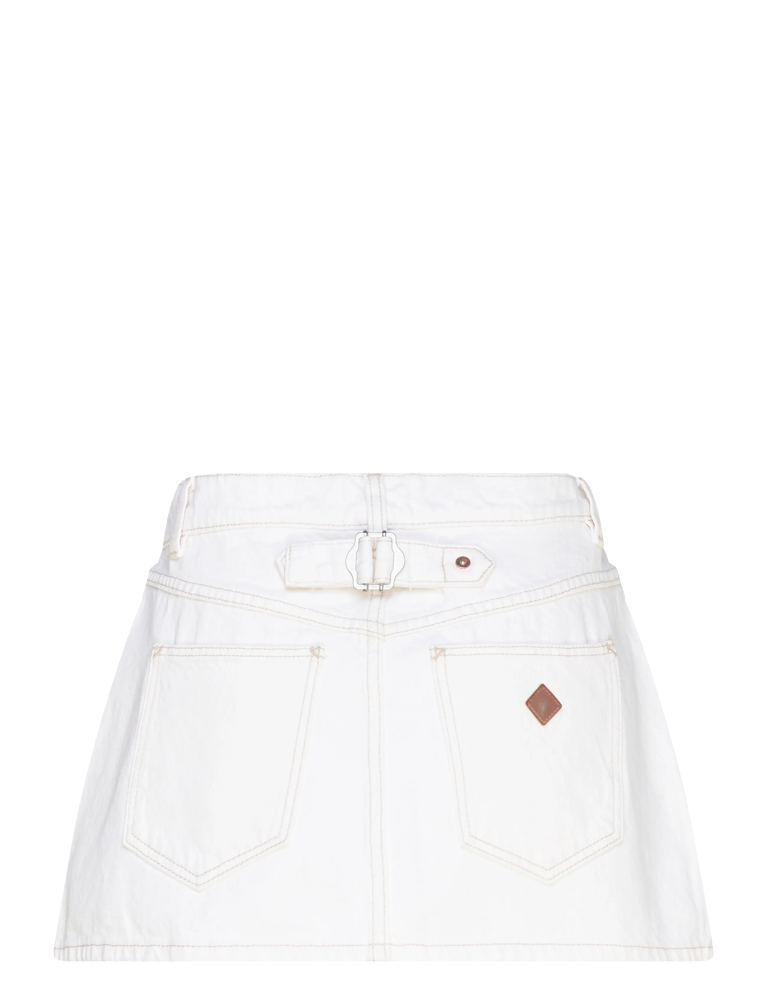 ABRAND - 99 LOW SKIRT WESTERN WHITE WESTERN WHITE - denimnederdele - white - 1