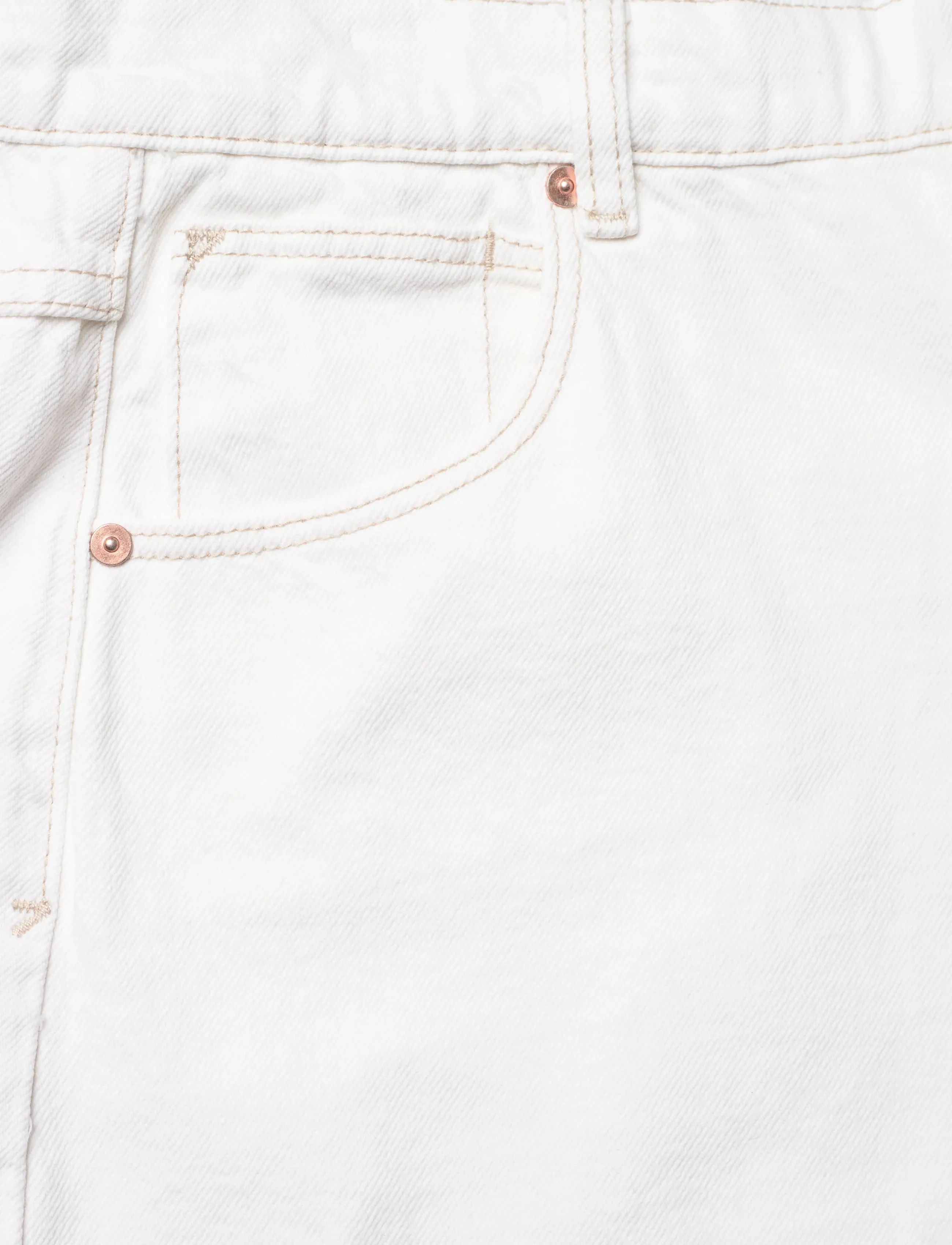 ABRAND - 99 LOW SKIRT WESTERN WHITE WESTERN WHITE - denimnederdele - white - 2