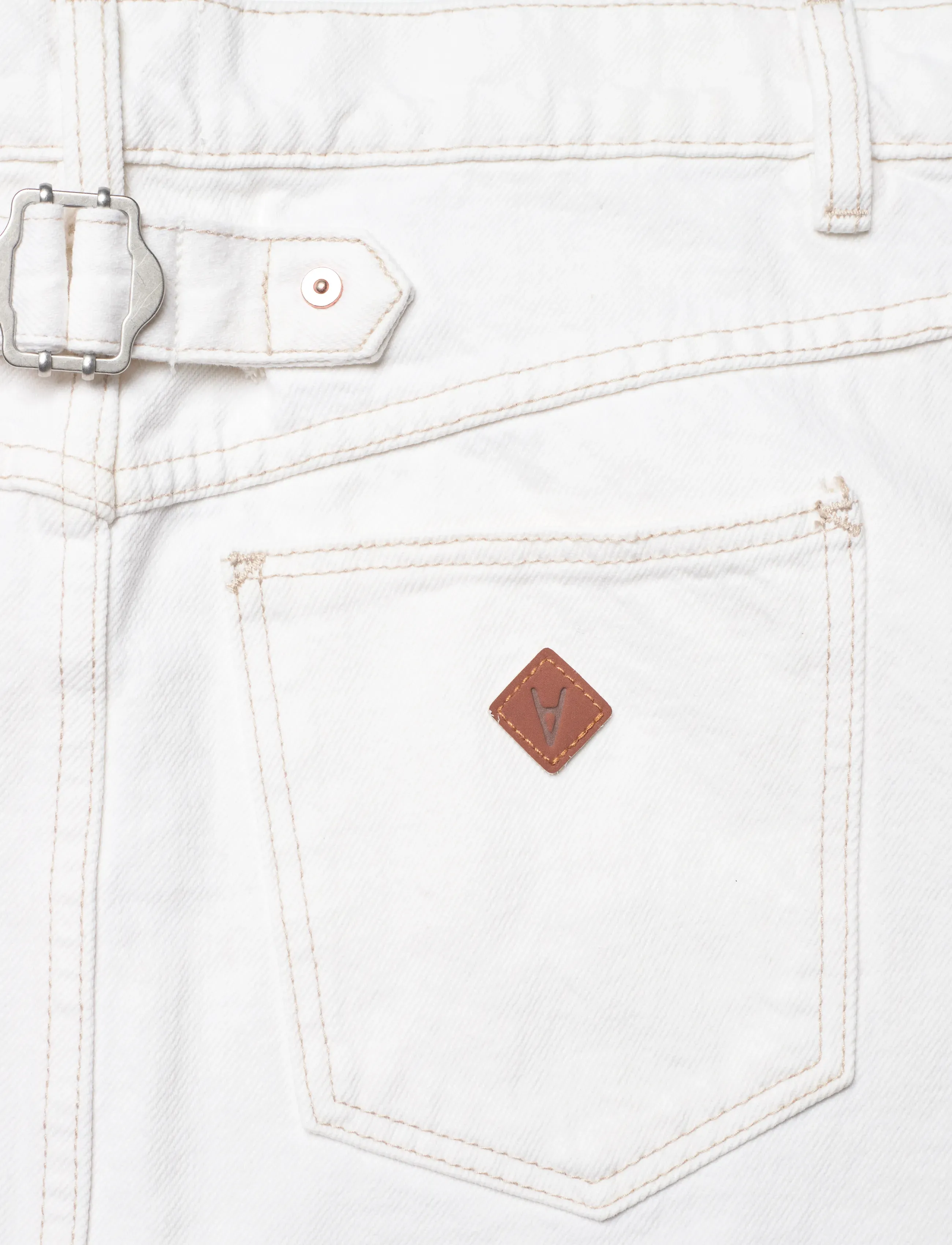 ABRAND - 99 LOW SKIRT WESTERN WHITE WESTERN WHITE - denimnederdele - white - 4
