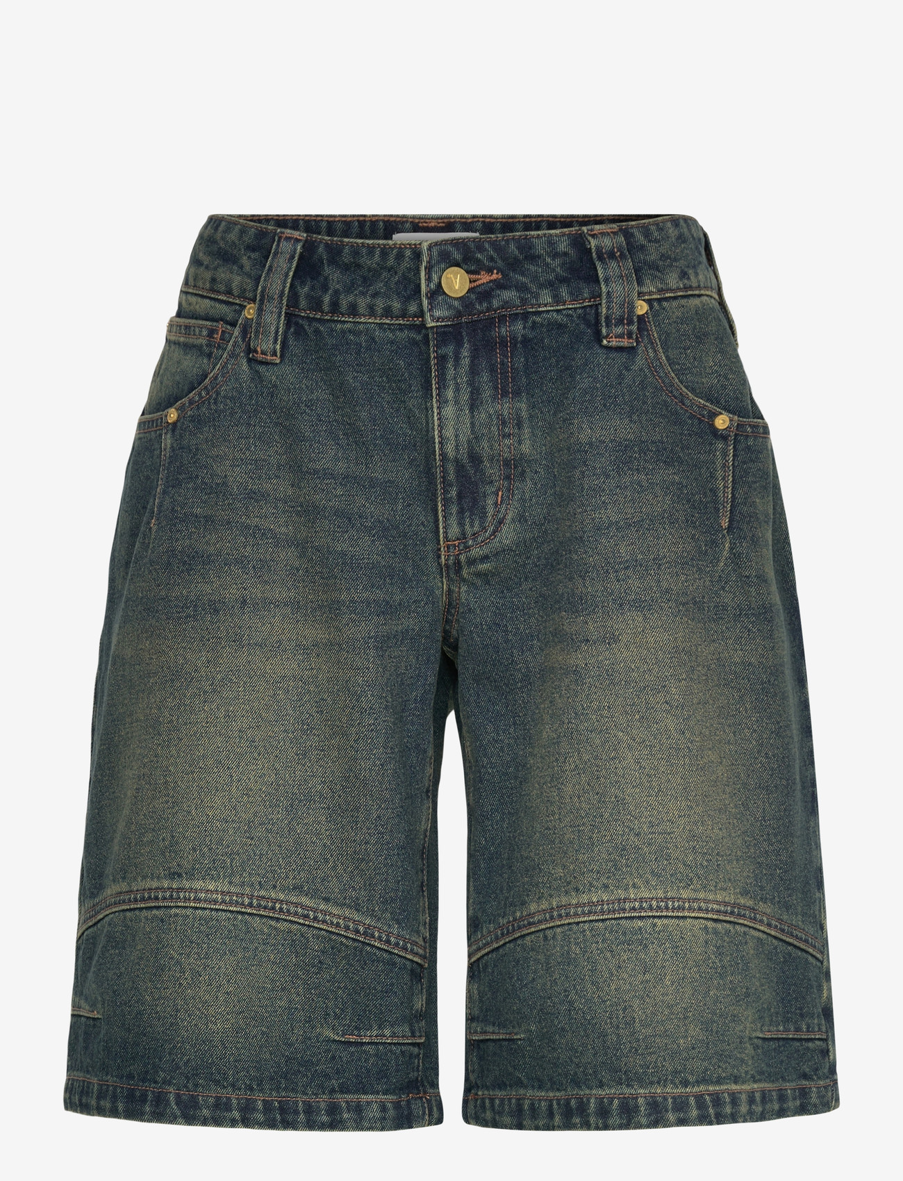 ABRAND - 00 SUPER LOW BAGGY JORT RILEY ENGINEERED RILEY - jeansshorts - blue - 0