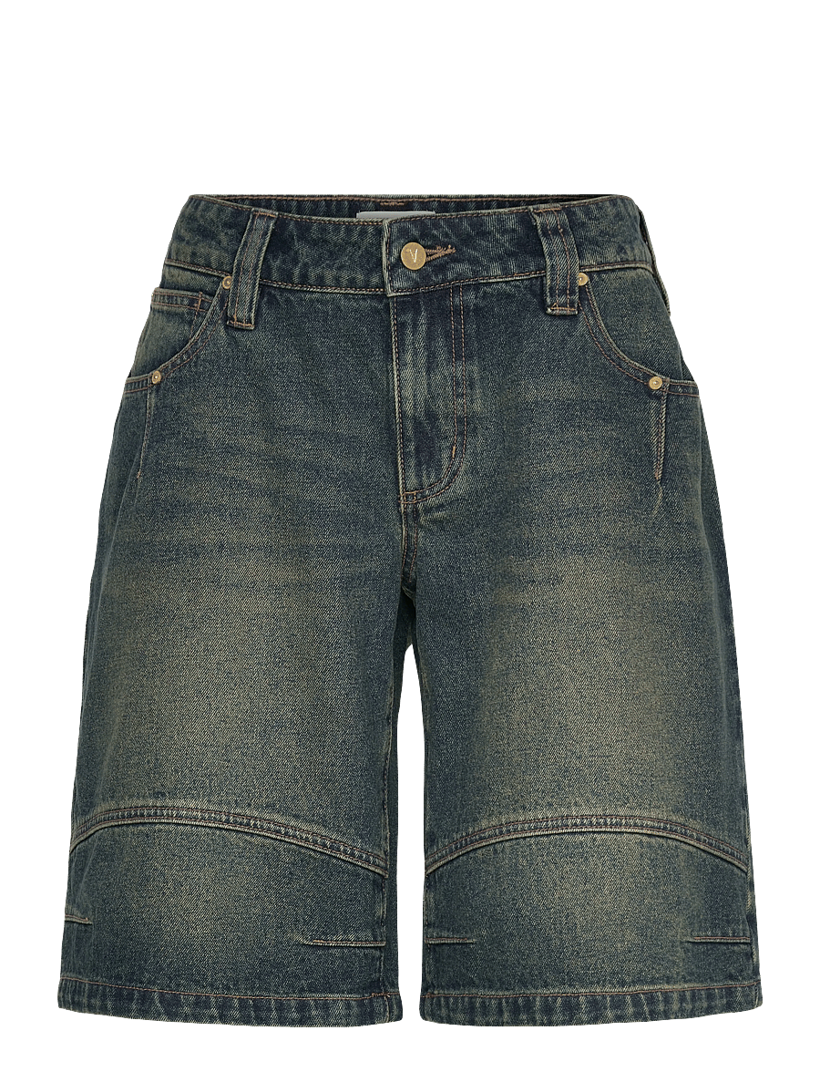 ABRAND - 00 SUPER LOW BAGGY JORT RILEY ENGINEERED RILEY - jorts - blue - 1