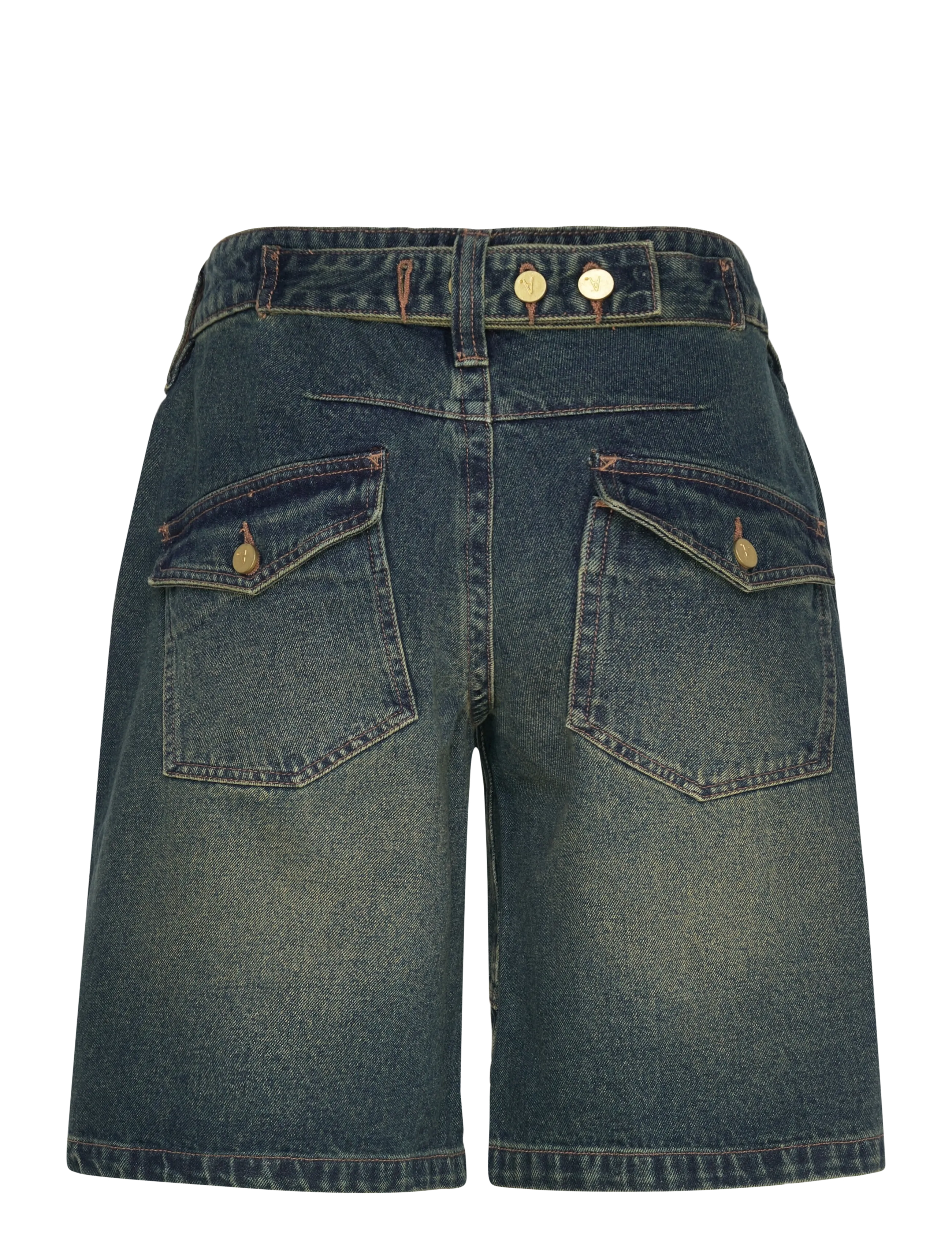 ABRAND - 00 SUPER LOW BAGGY JORT RILEY ENGINEERED RILEY - jeansshorts - blue - 1
