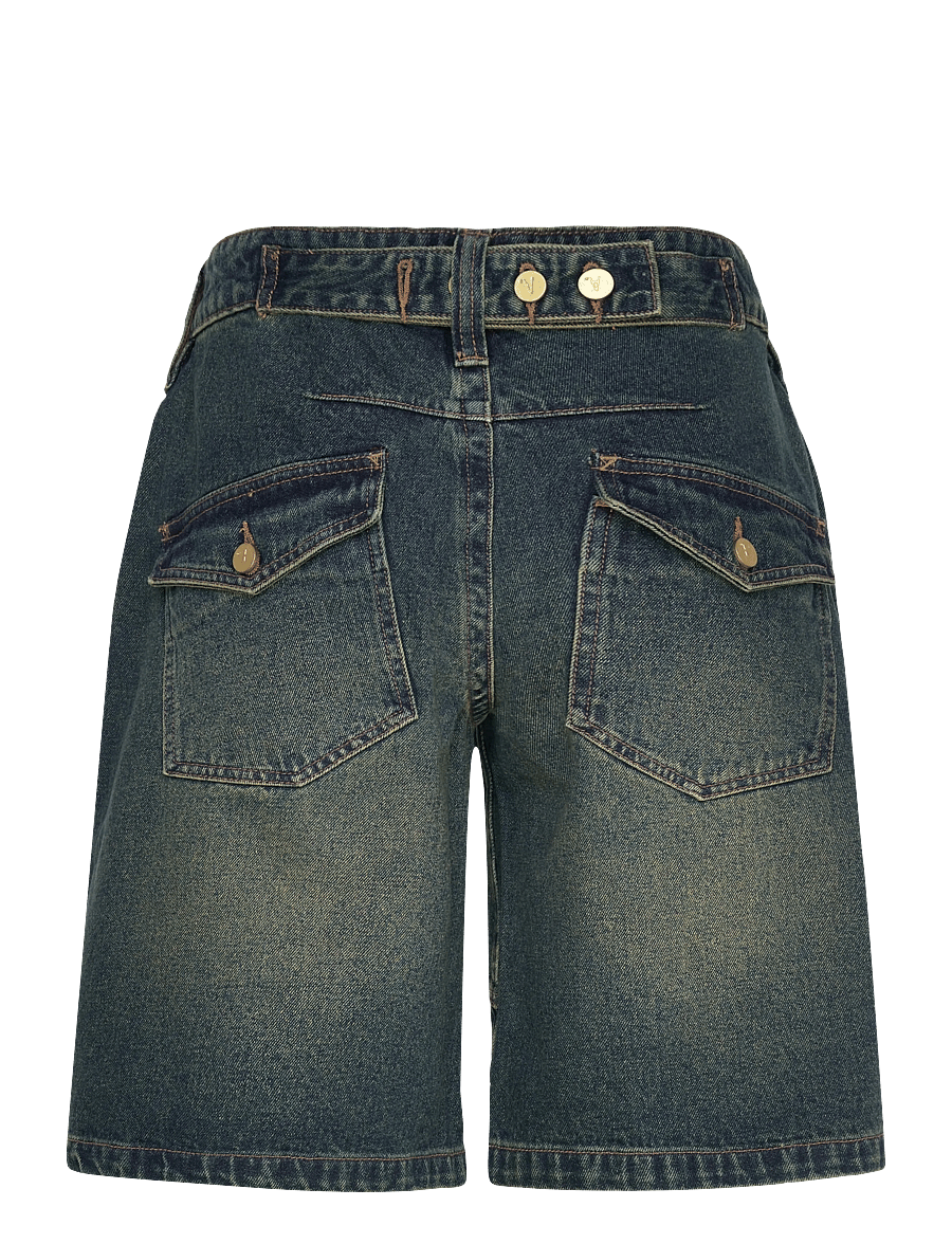 ABRAND - 00 SUPER LOW BAGGY JORT RILEY ENGINEERED RILEY - jorts - blue - 2