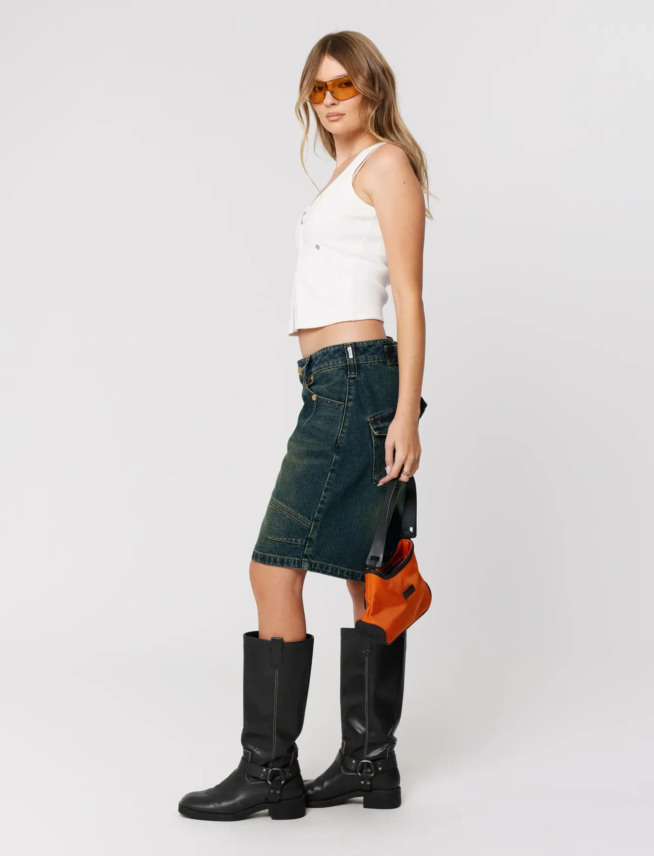 ABRAND - 00 SUPER LOW BAGGY JORT RILEY ENGINEERED RILEY - korte broeken - blue - 3