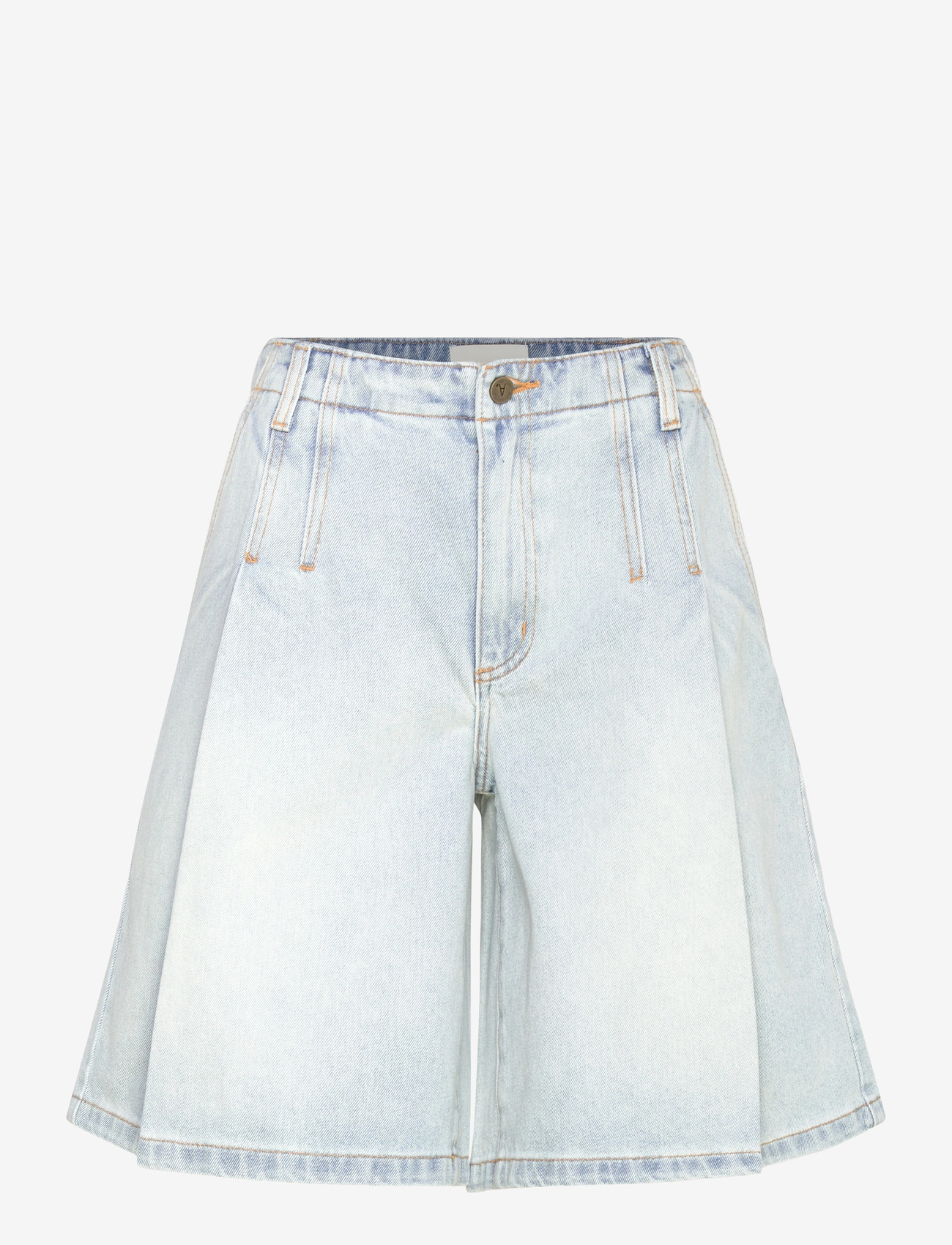 ABRAND - 95 MID PLEATED SHORT JANET JANET - jeansshorts - blue - 0